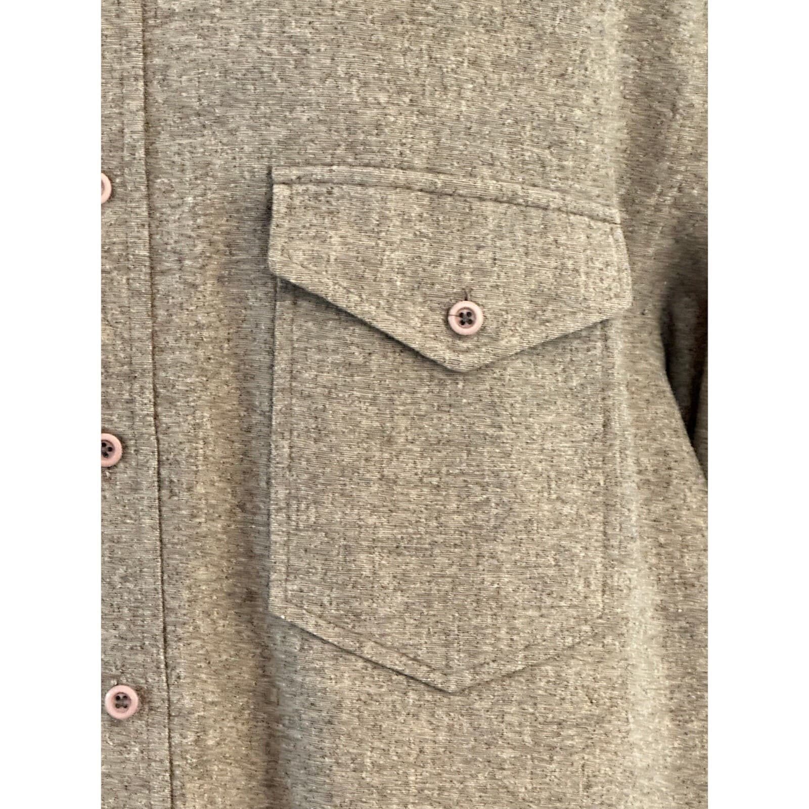PENDLETON 'Outdoorsman' 100% Wool Long Sleeve Shirt Flap Pockets-Men's Size L - Thumbnail 4