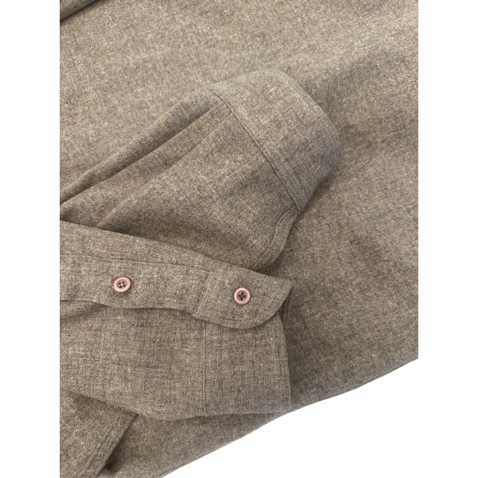 PENDLETON 'Outdoorsman' 100% Wool Long Sleeve Shirt Flap Pockets-Men's Size L - Thumbnail 12