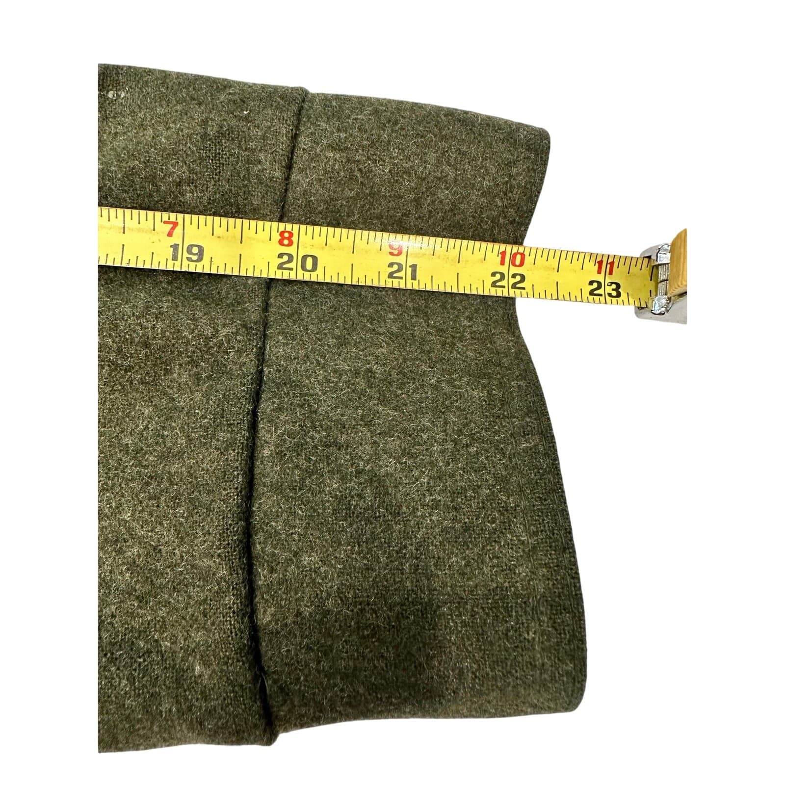 Weyrer Austria 'Ravit Modell' Wool Military Leather Patches Coat Jacket Green L - Thumbnail 16
