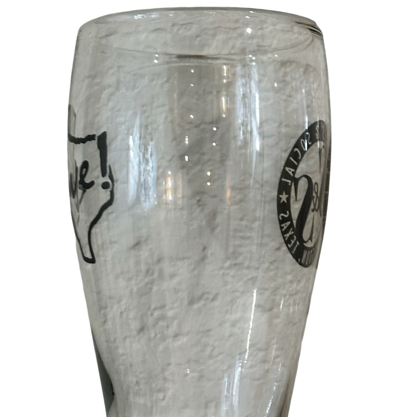 Texas Live Sports & Social Arlington Texas Clear Glass 9" Beer Glasses Set of 4 - Thumbnail 4