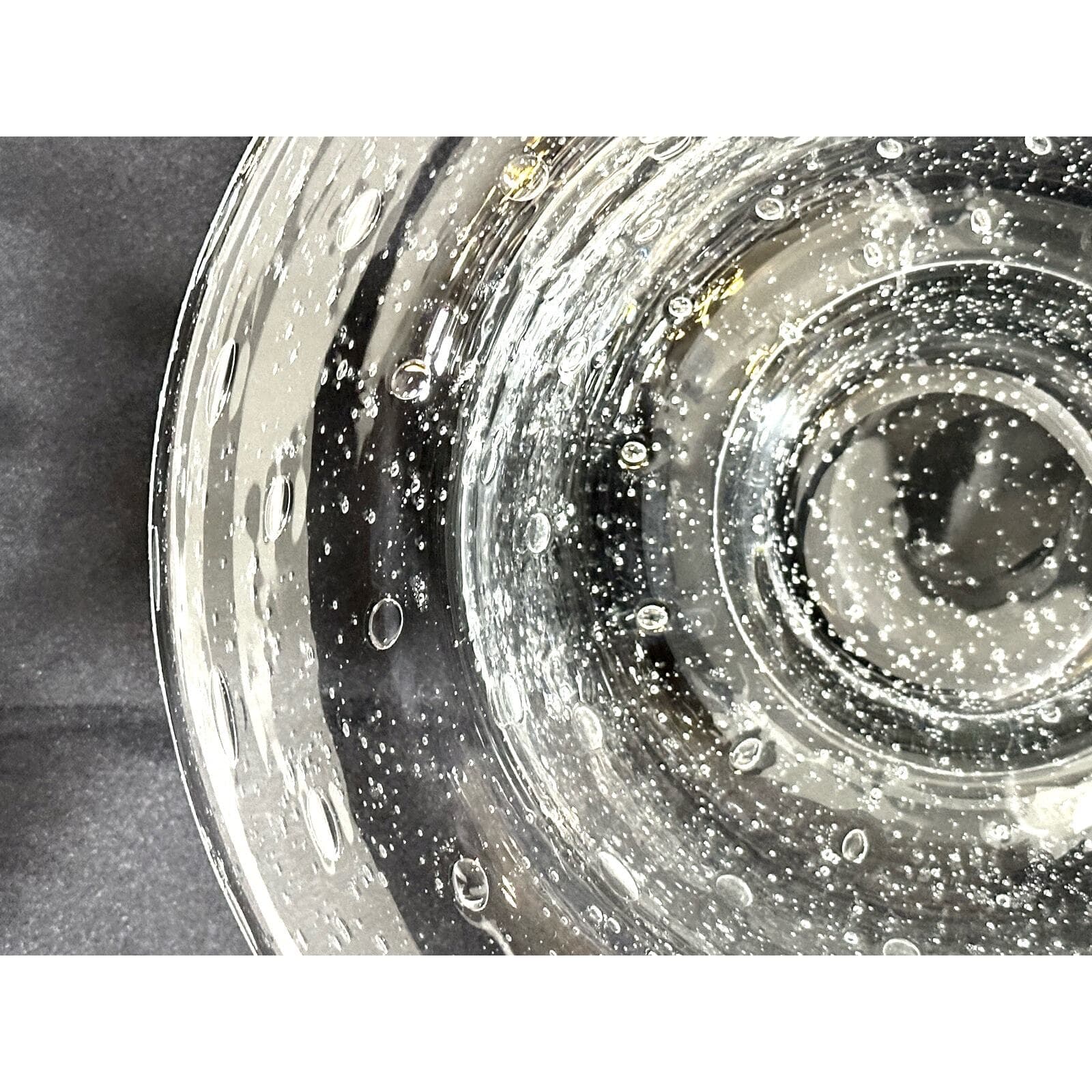 Handblown Bubble Seeded Footed Glass Bowl Vintage 1950's 8"-Excellent Mint! - Thumbnail 7