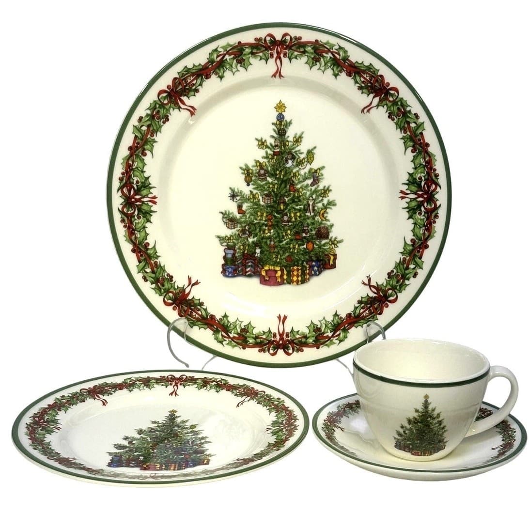 Christopher Radko Traditions Holiday Celebrations Dinnerware 4-PC Place Setting - Thumbnail 2
