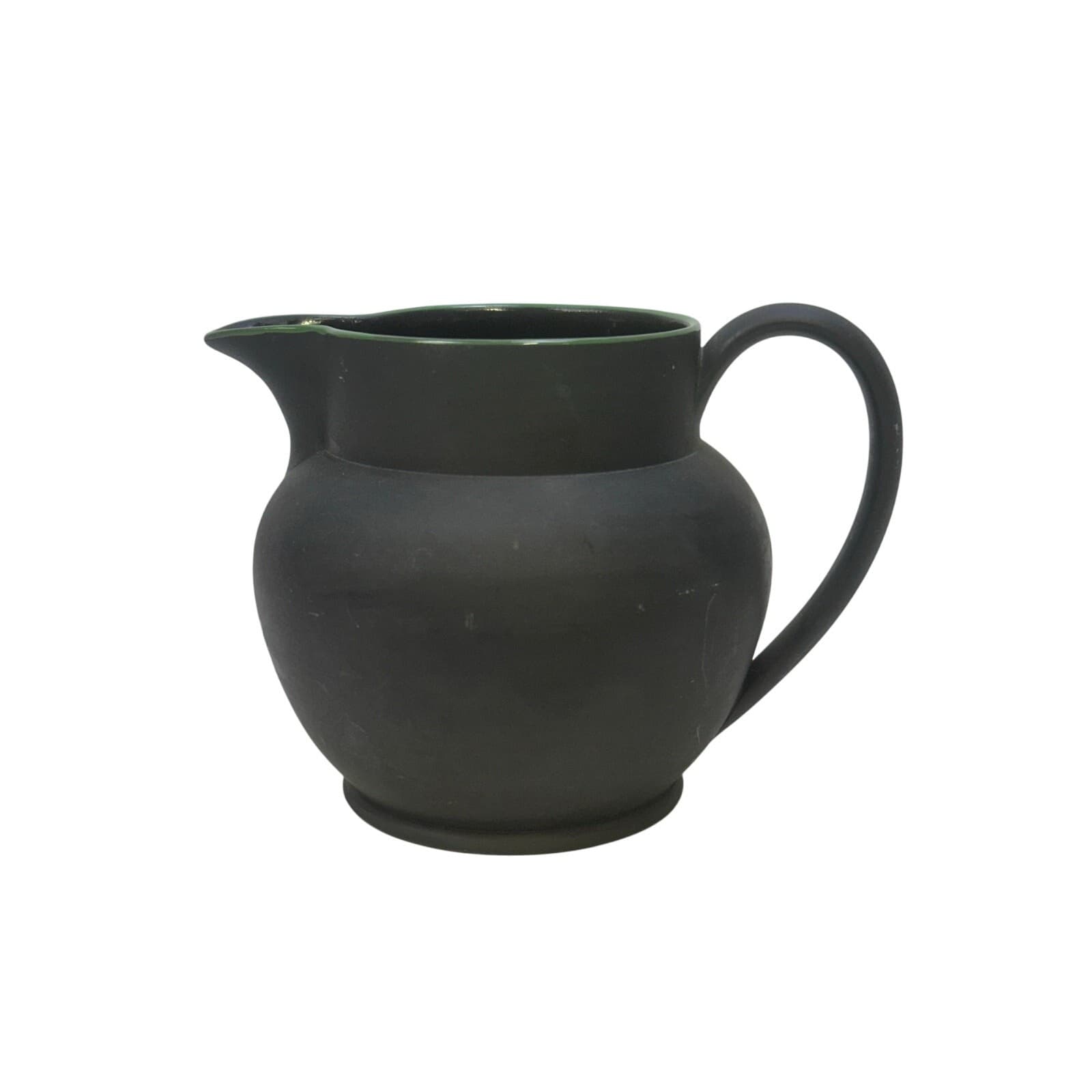 Wedgwood Early-Mid 20th Century Kenlock Ware Black Basalt Pitcher/Plate Canadian - Thumbnail 10