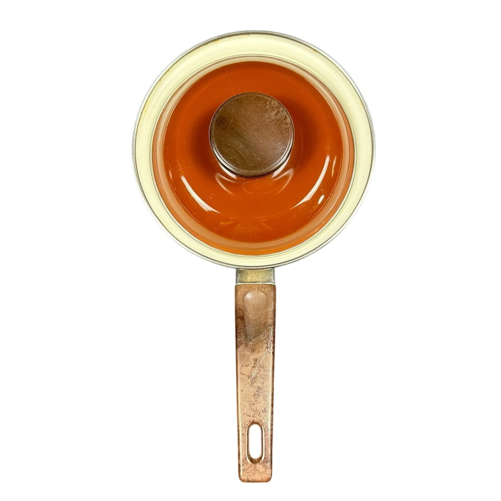 Japan Sanko Ware Show Pans 6.5" Saucepot Orange Poppies - Thumbnail 5