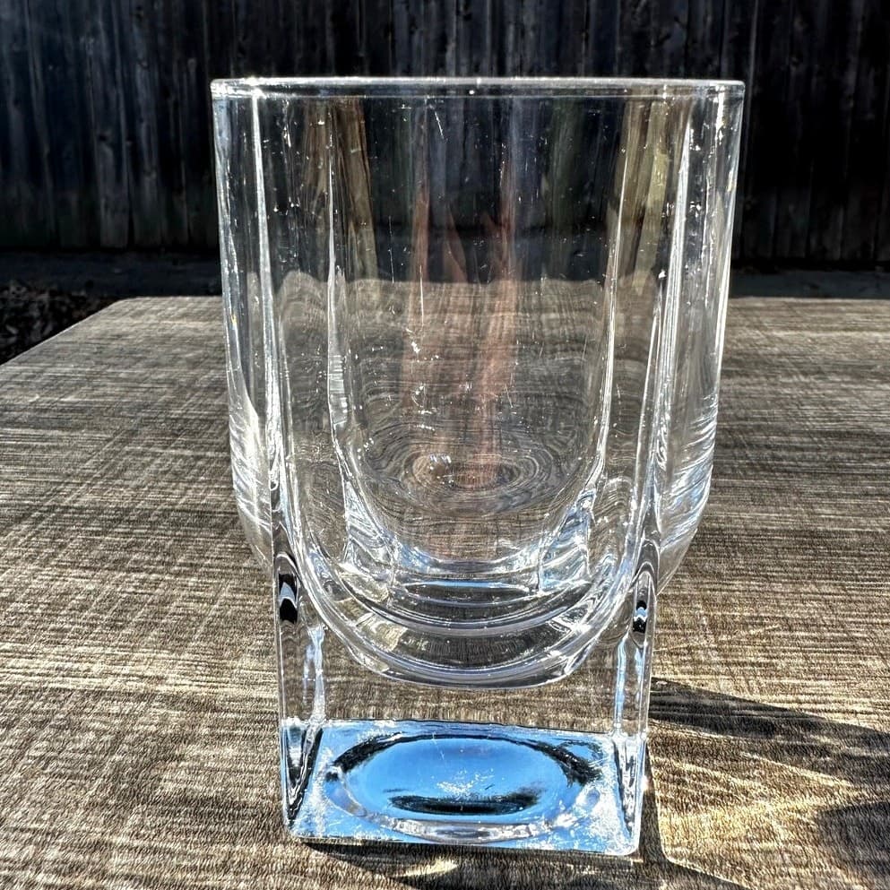 LITALLA Finland 'Geo' Rare 1988-2000 Ken Benson Design Old-Fashioned Glass(s)