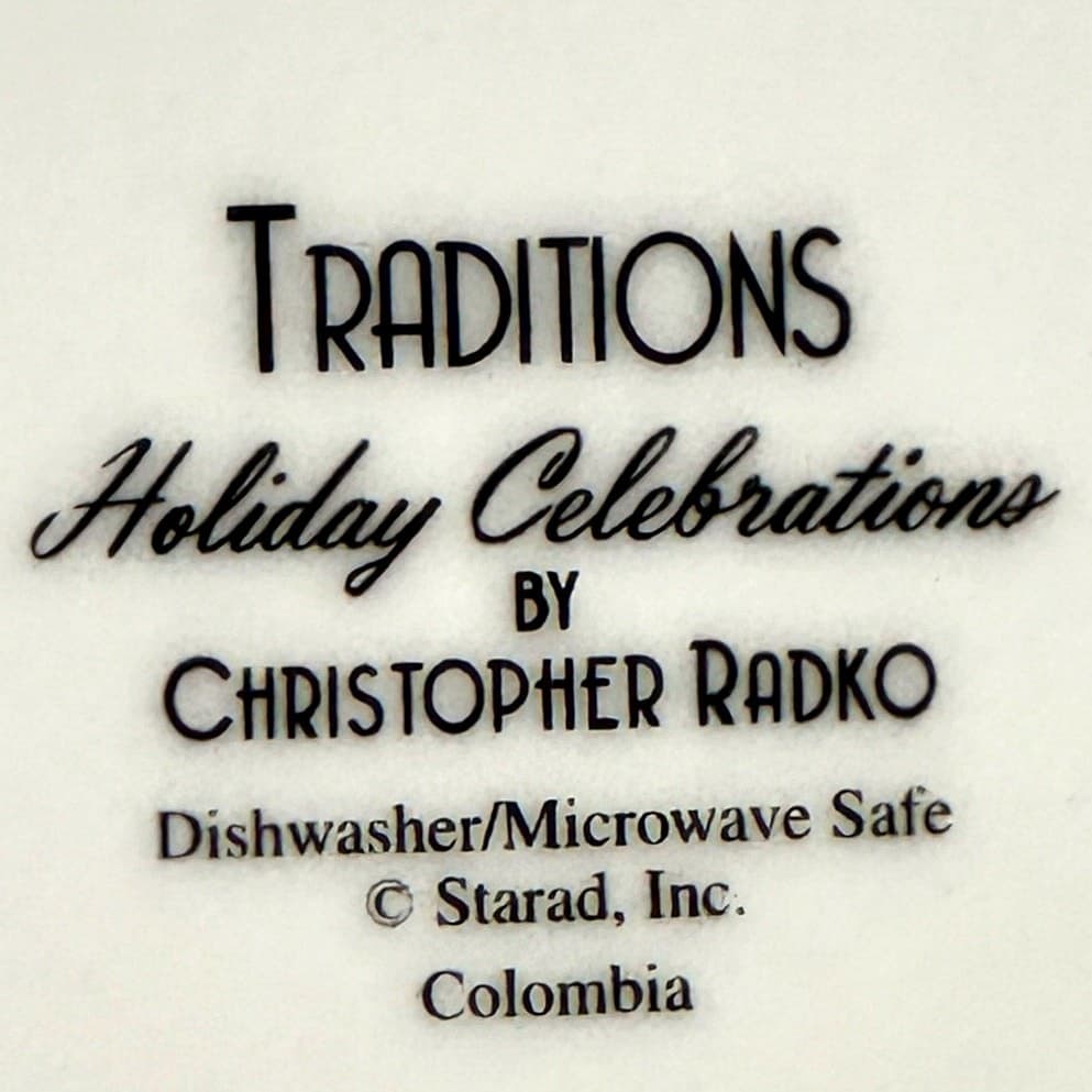 Christopher Radko Traditions Holiday Celebrations Dinnerware 4-PC Place Setting - Thumbnail 10
