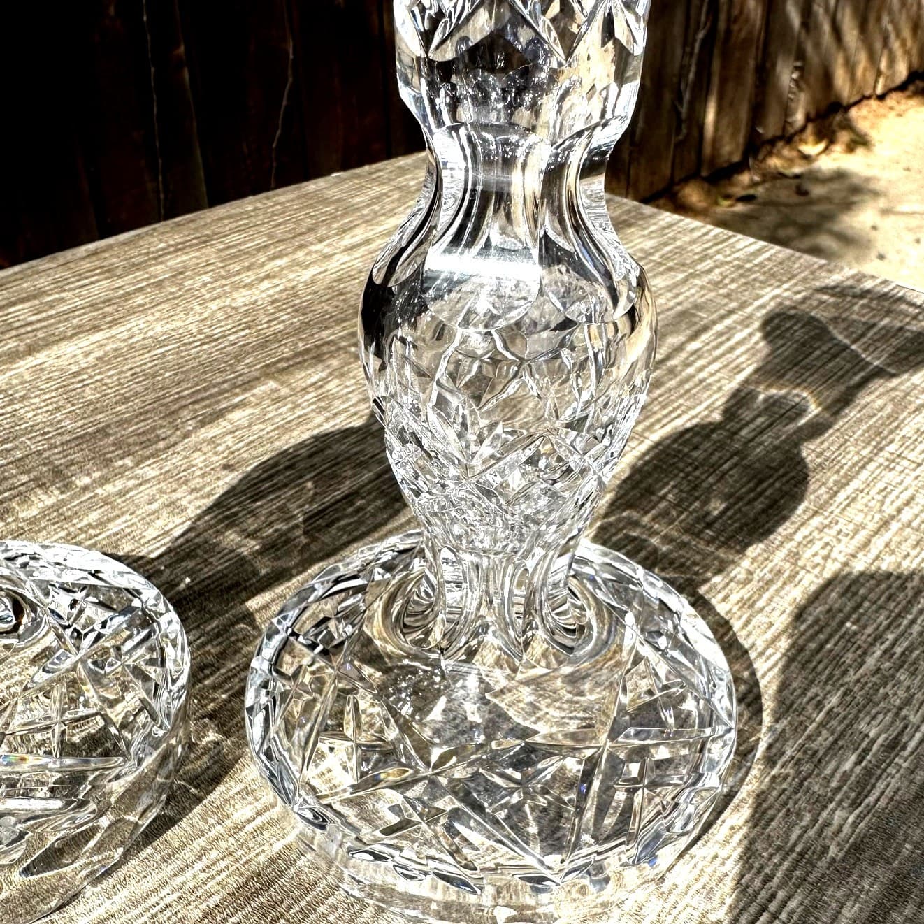 Waterford Crystal Tall 8" Hollow Vintage Candlesticks-Excellent-Set of 2 - Thumbnail 9