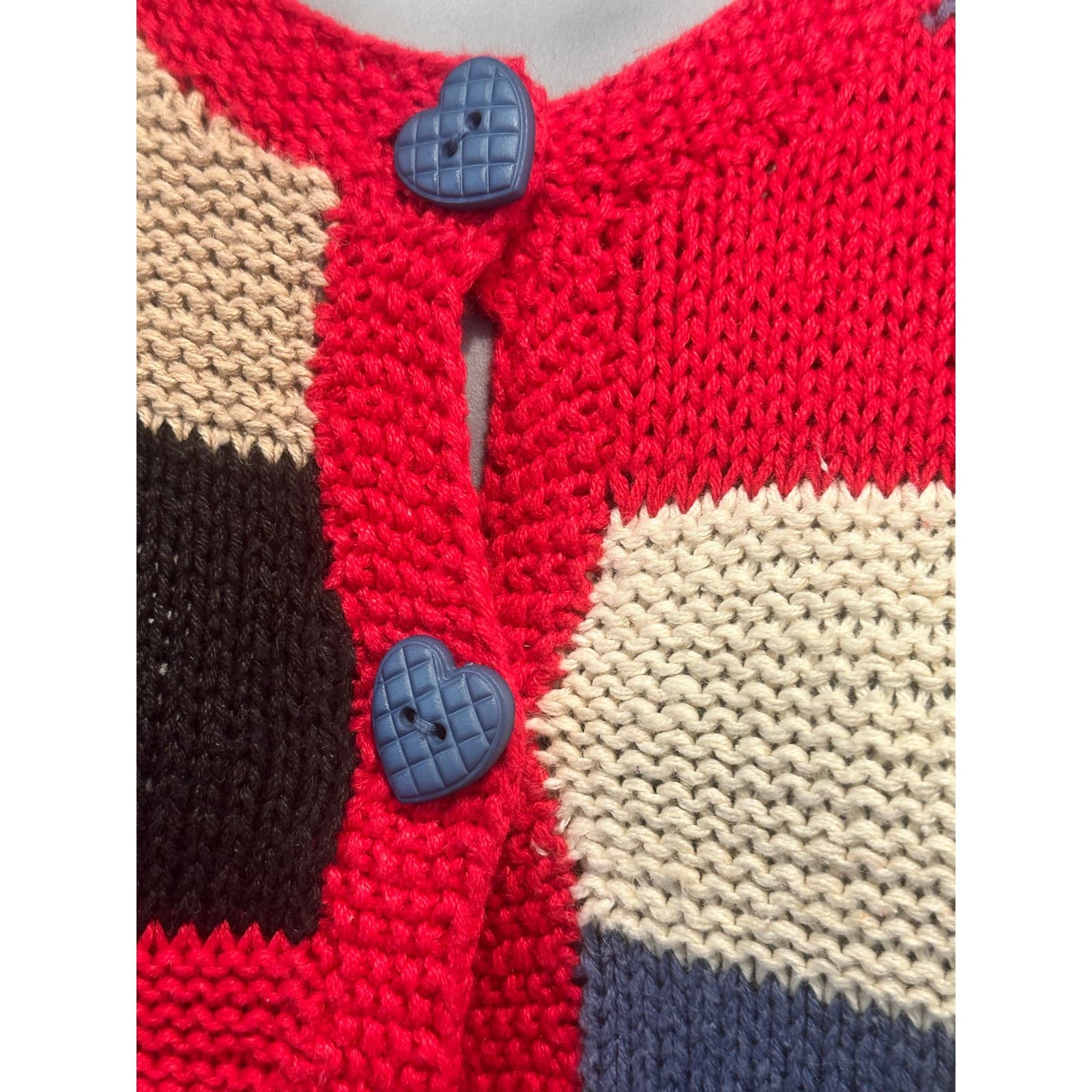 'Design Options' 1994 Raggedy Ann and Andy Cardigan Sweater-Small - Thumbnail 4