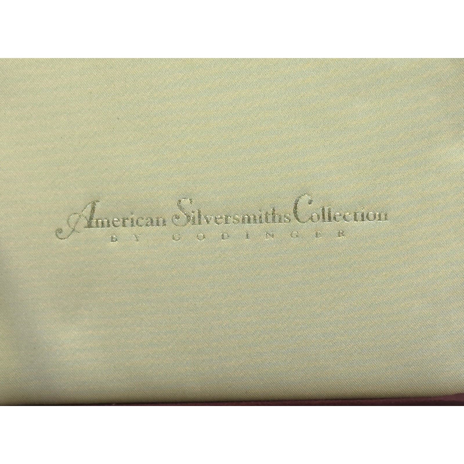 American Silversmiths Collection Godinger Silverplate Floral Spreaders w/Case-4 - Thumbnail 5