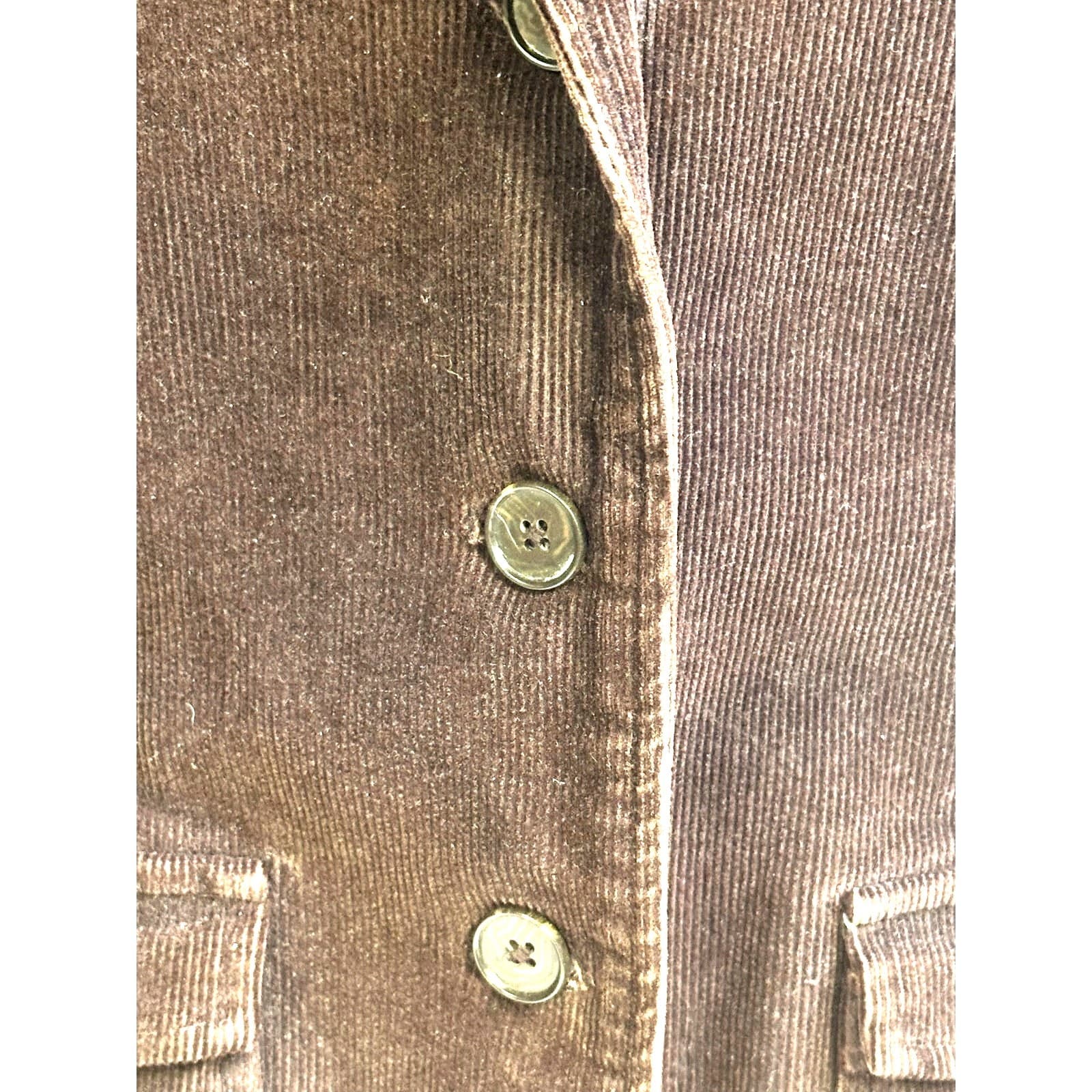 Lands End Brown Casual Corduroy Jacket Button Down Pockets Women's Size Medium - Thumbnail 3