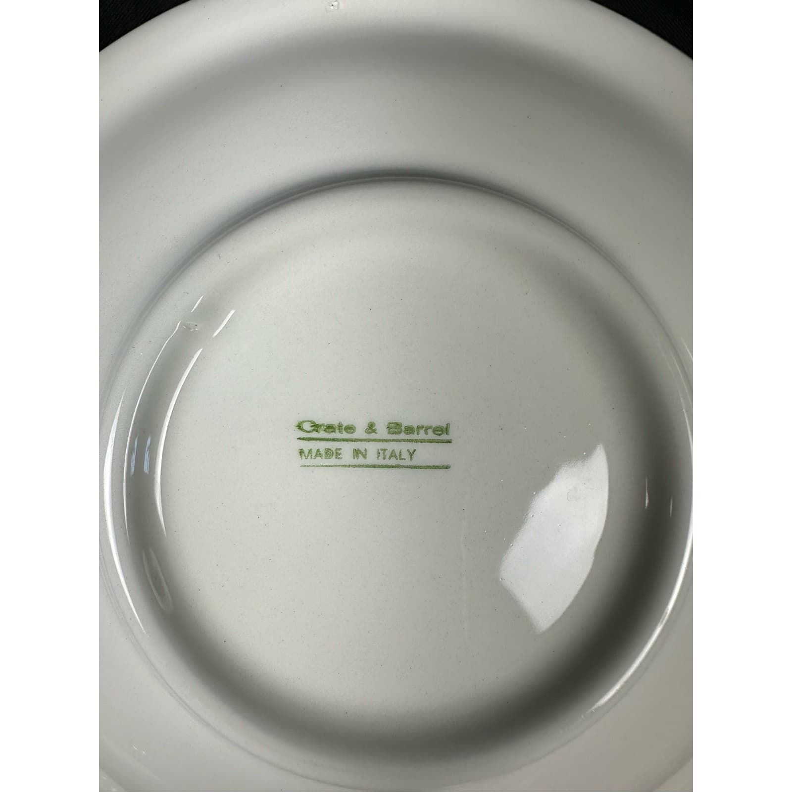 Crate & Barrel Martinique 2 Hand Painted Earthenware Saucers Italy - Thumbnail 4