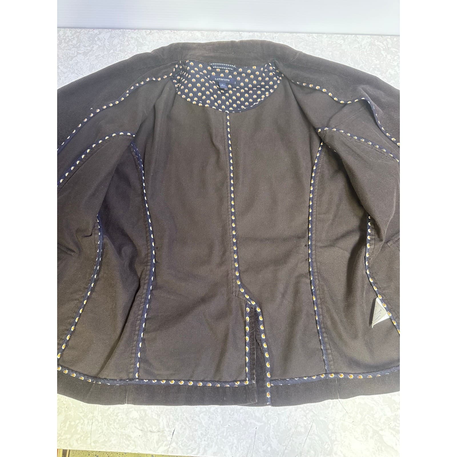 Lands End Brown Casual Corduroy Jacket Button Down Pockets Women's Size Medium - Thumbnail 11