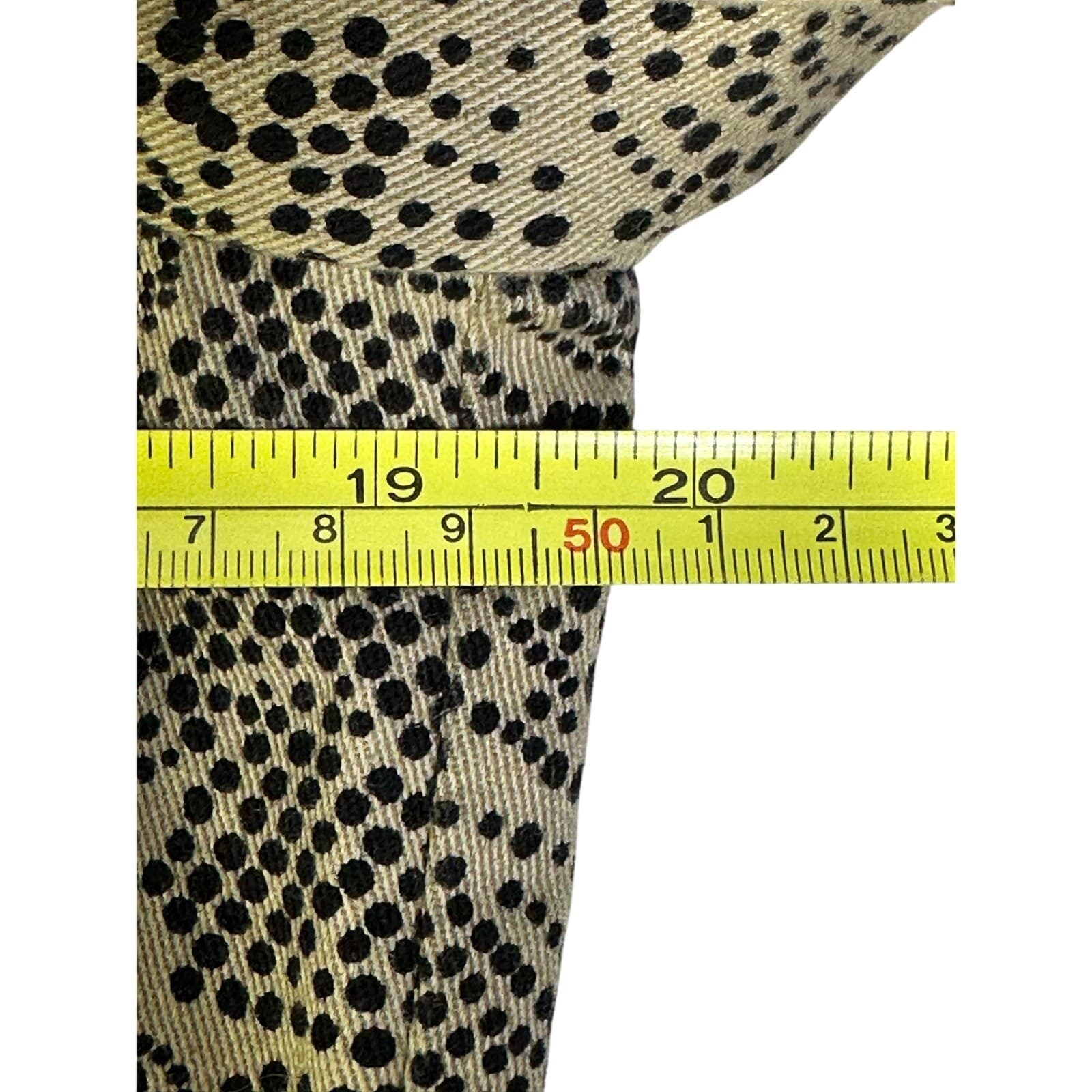Christopher & Banks Khaki & Black Print Denim Jean Jacket Metal Rivet Buttons-M - Thumbnail 11