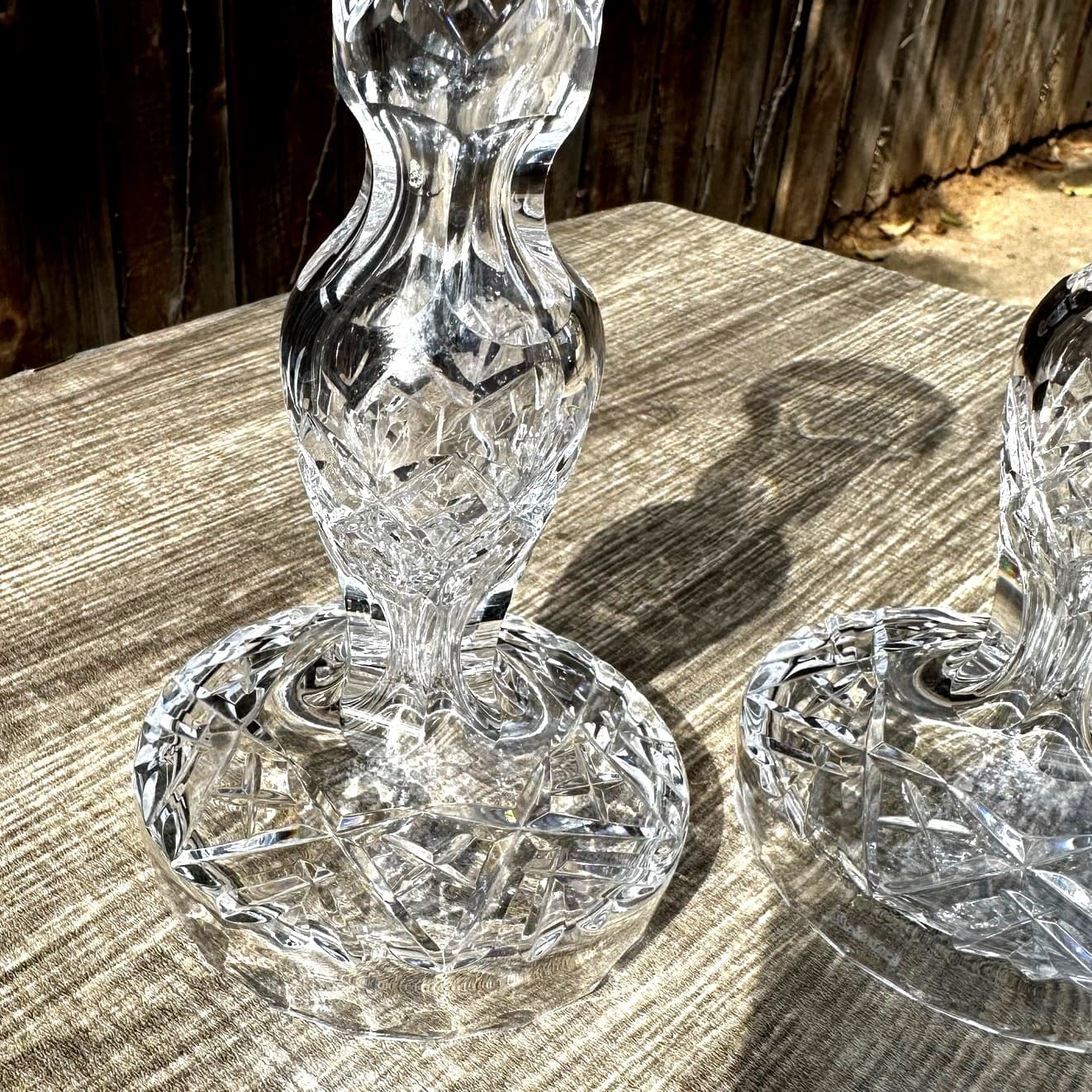 Waterford Crystal Tall 8" Hollow Vintage Candlesticks-Excellent-Set of 2 - Thumbnail 3