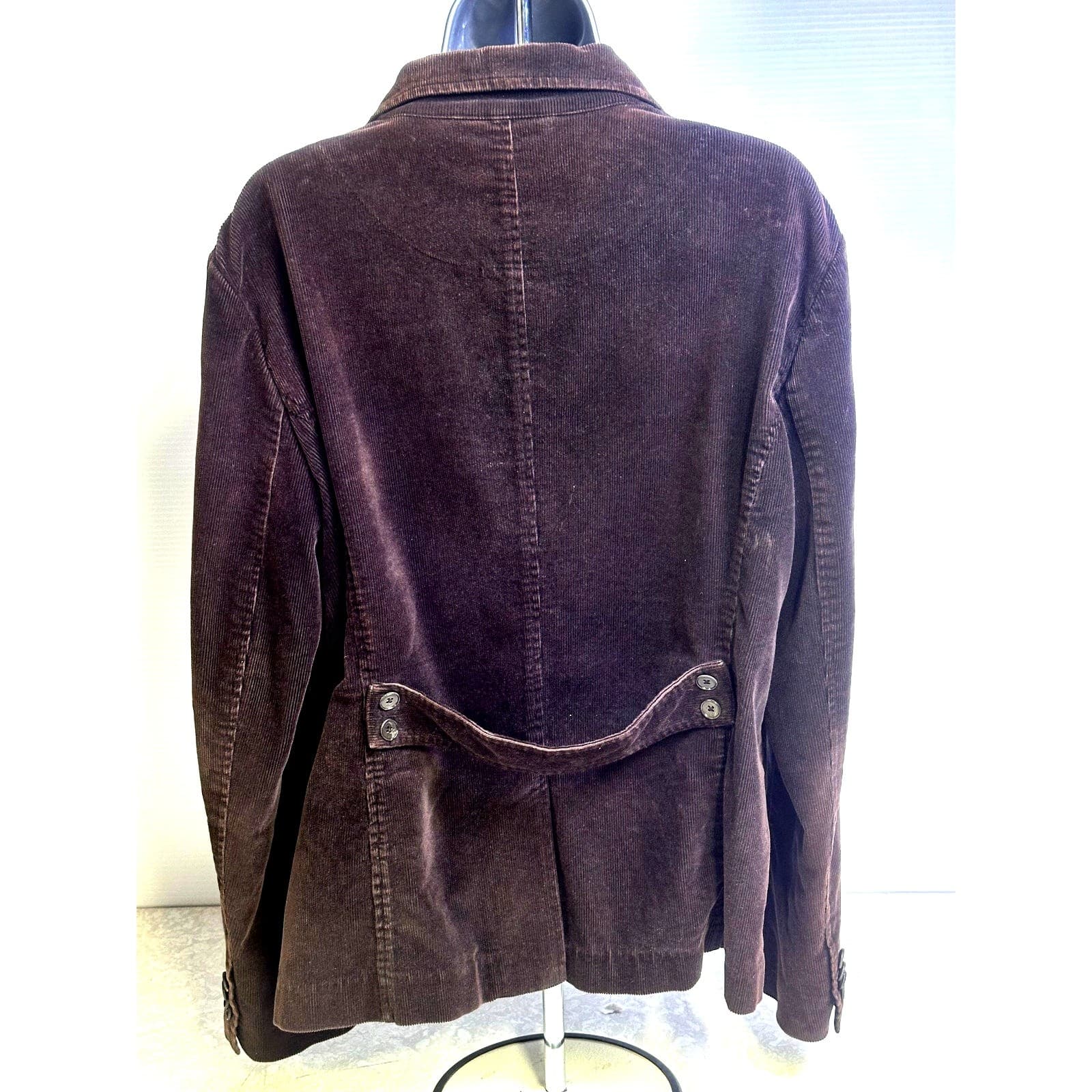 Lands End Brown Casual Corduroy Jacket Button Down Pockets Women's Size Medium - Thumbnail 7