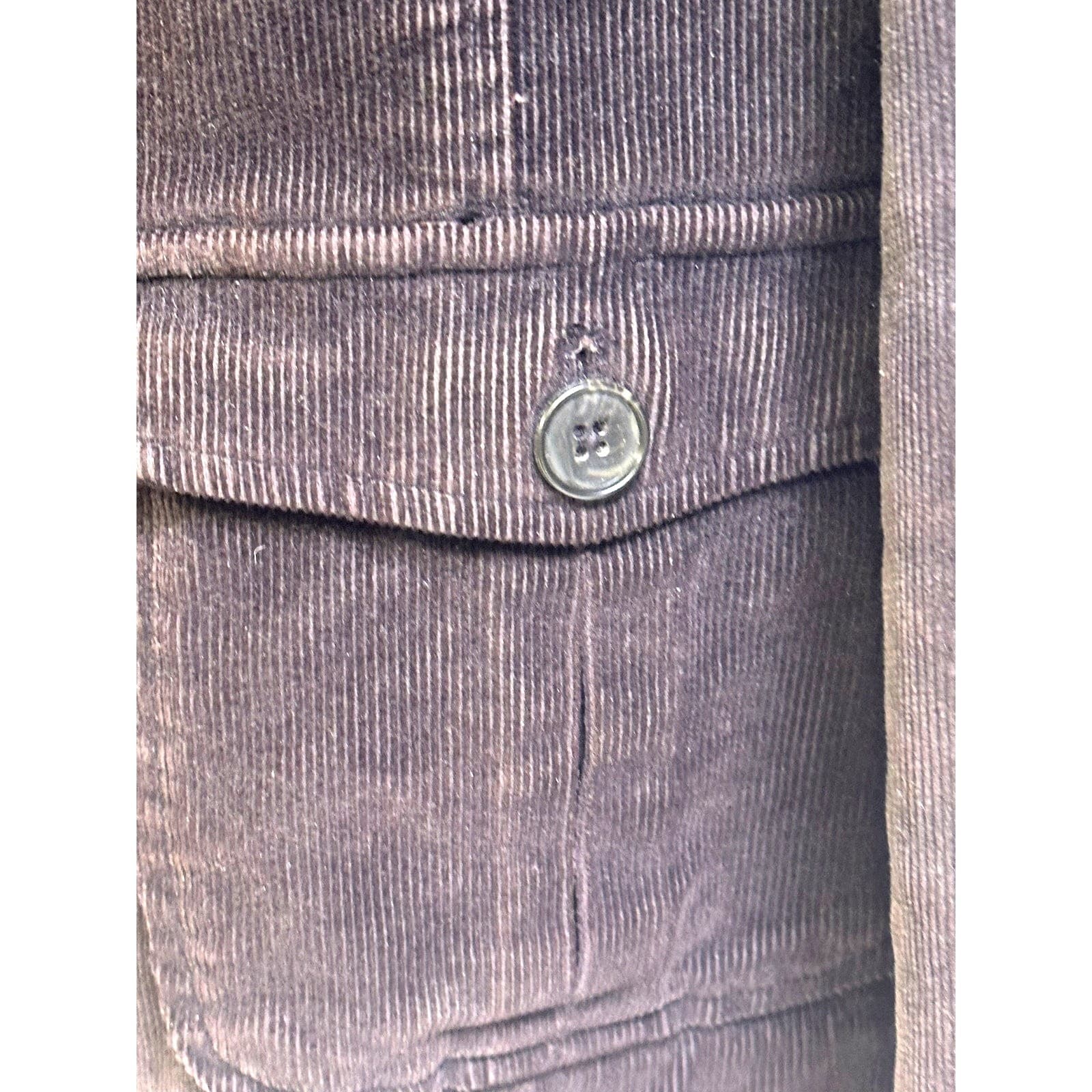 Lands End Brown Casual Corduroy Jacket Button Down Pockets Women's Size Medium - Thumbnail 4