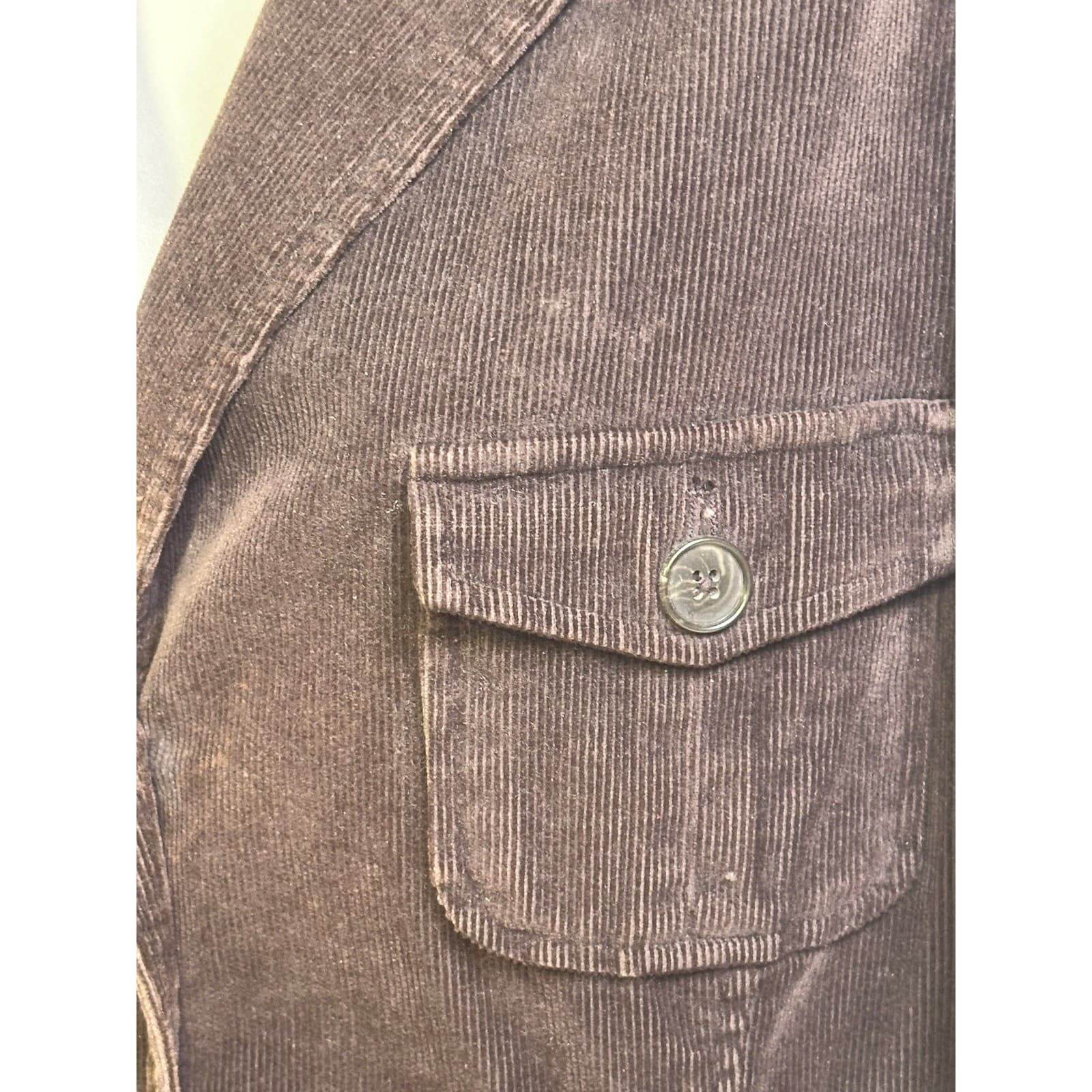 Lands End Brown Casual Corduroy Jacket Button Down Pockets Women's Size Medium - Thumbnail 5