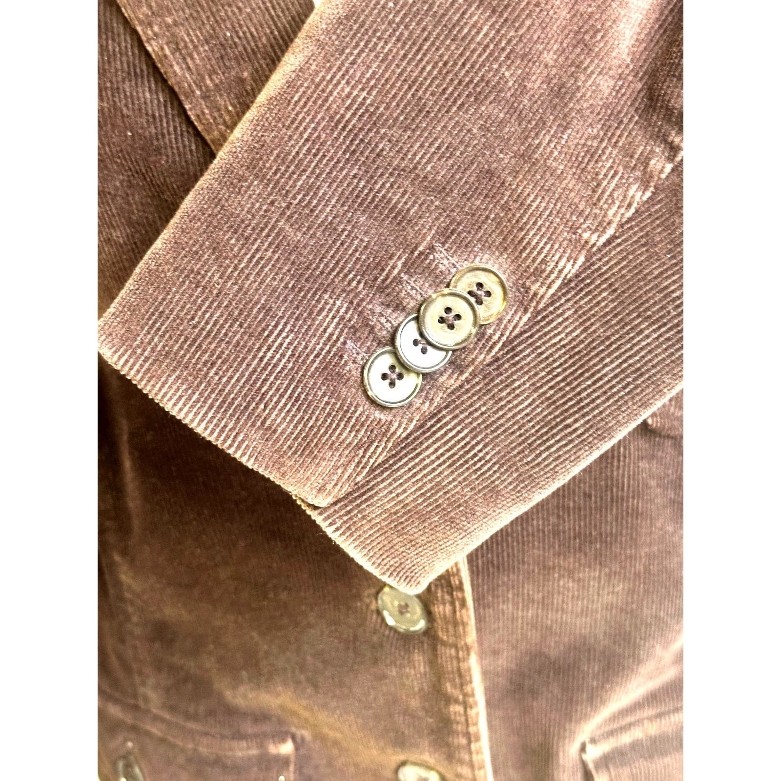 Lands End Brown Casual Corduroy Jacket Button Down Pockets Women's Size Medium - Thumbnail 6