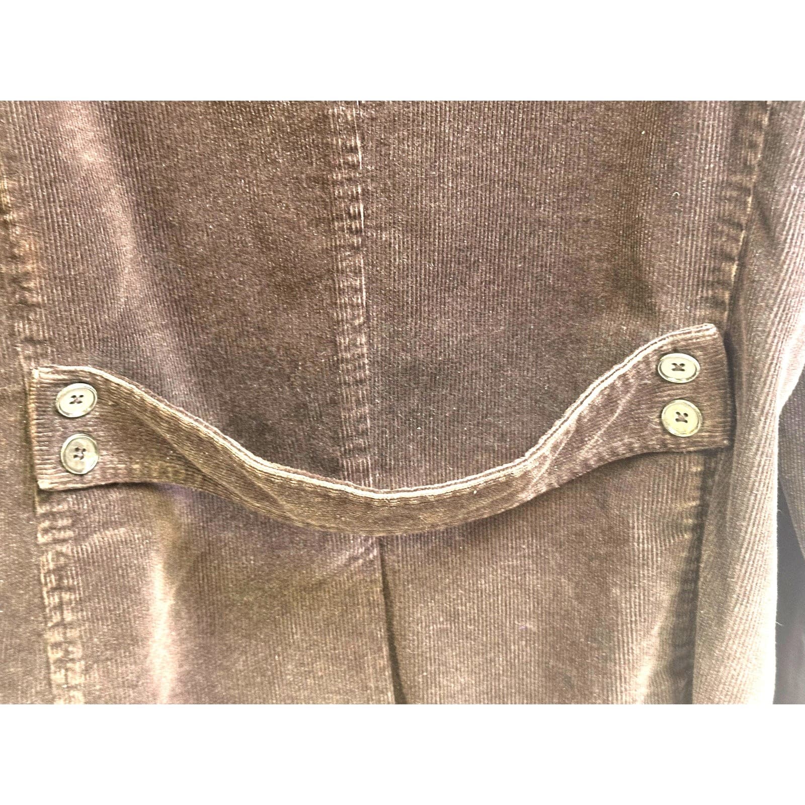 Lands End Brown Casual Corduroy Jacket Button Down Pockets Women's Size Medium - Thumbnail 8