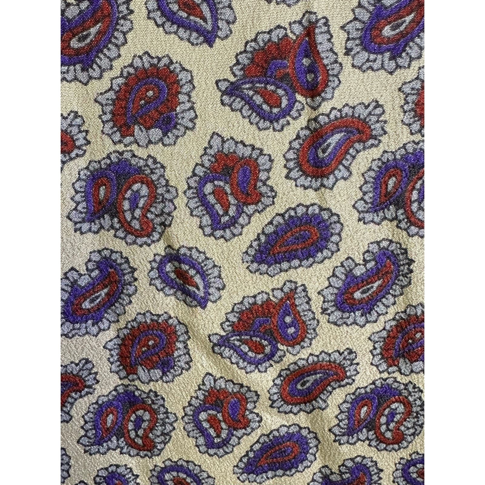 Evan Picone Petites Vintage 1980's Paisley Print Long Sleeve Blouse Bow Size 8 - Thumbnail 8
