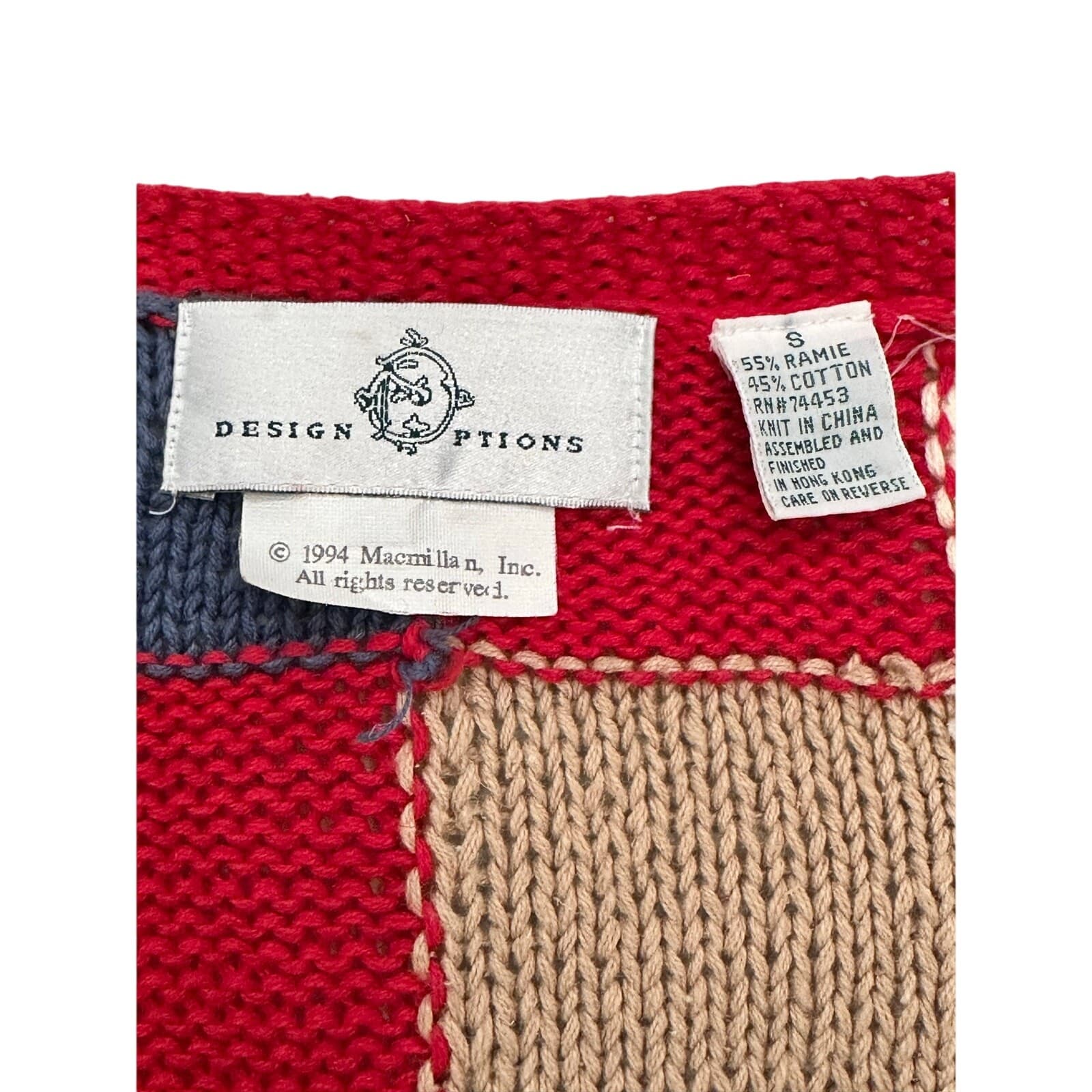 'Design Options' 1994 Raggedy Ann and Andy Cardigan Sweater-Small - Thumbnail 8