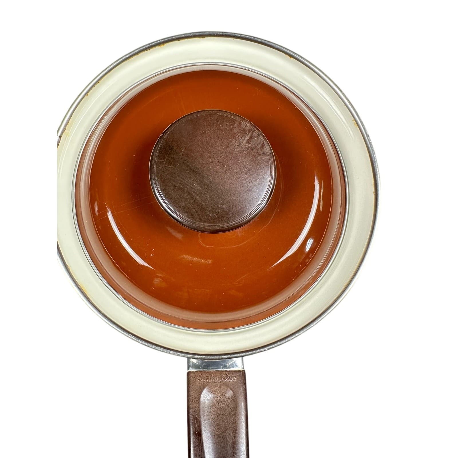 Japan Sanko Ware Show Pans 6.5" Saucepot Orange Poppies - Thumbnail 7