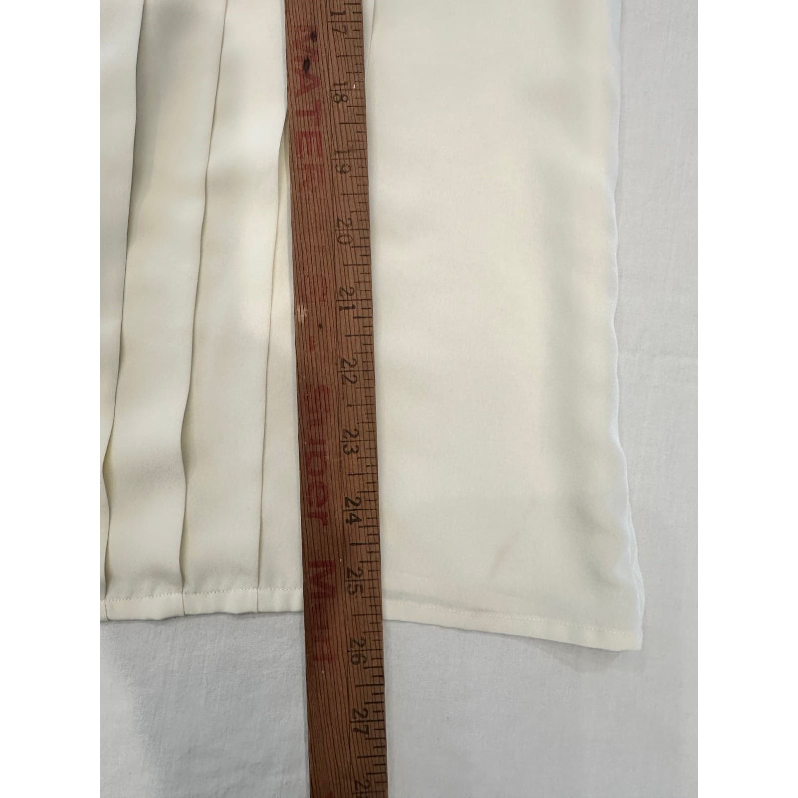 Breckenridge Vintage Ivory Cream Box Pleated Long Sleeve Blouse-Size 10 - Thumbnail 9