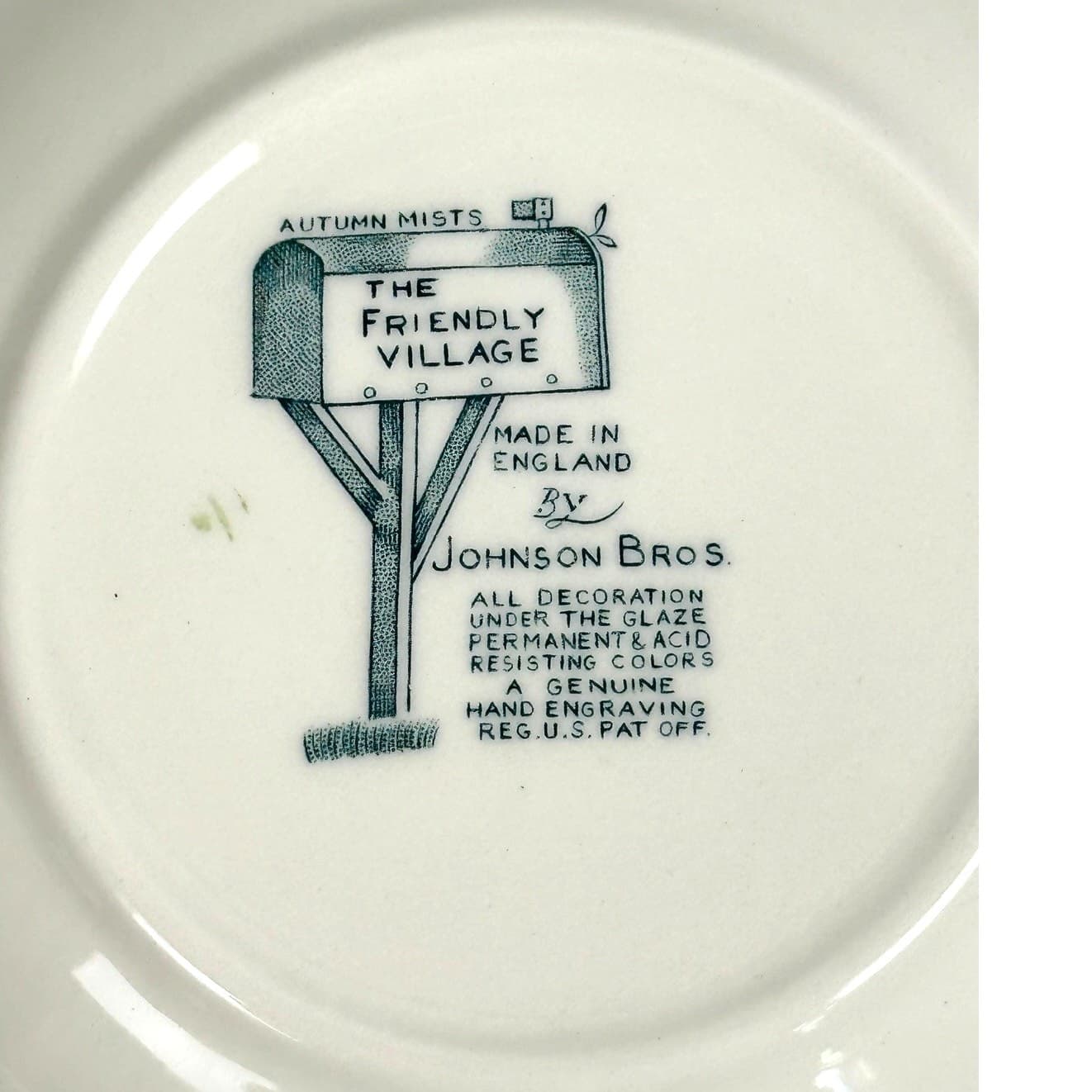 Johnson Bros Friendly Village England Vintage Autumn Mist 8.5" Serving Bowl - Thumbnail 6
