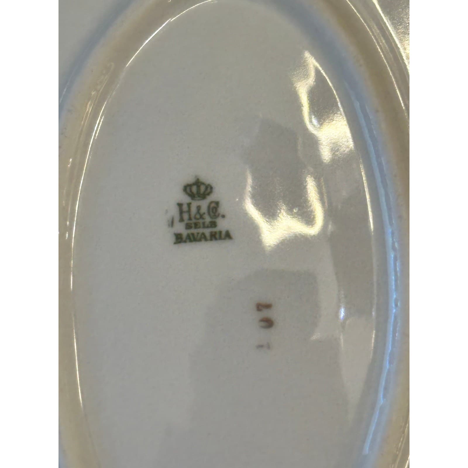 Heinrich & Co Vintage 1930's 'Claridge' 16" Large Oval Serving Platter - Thumbnail 5