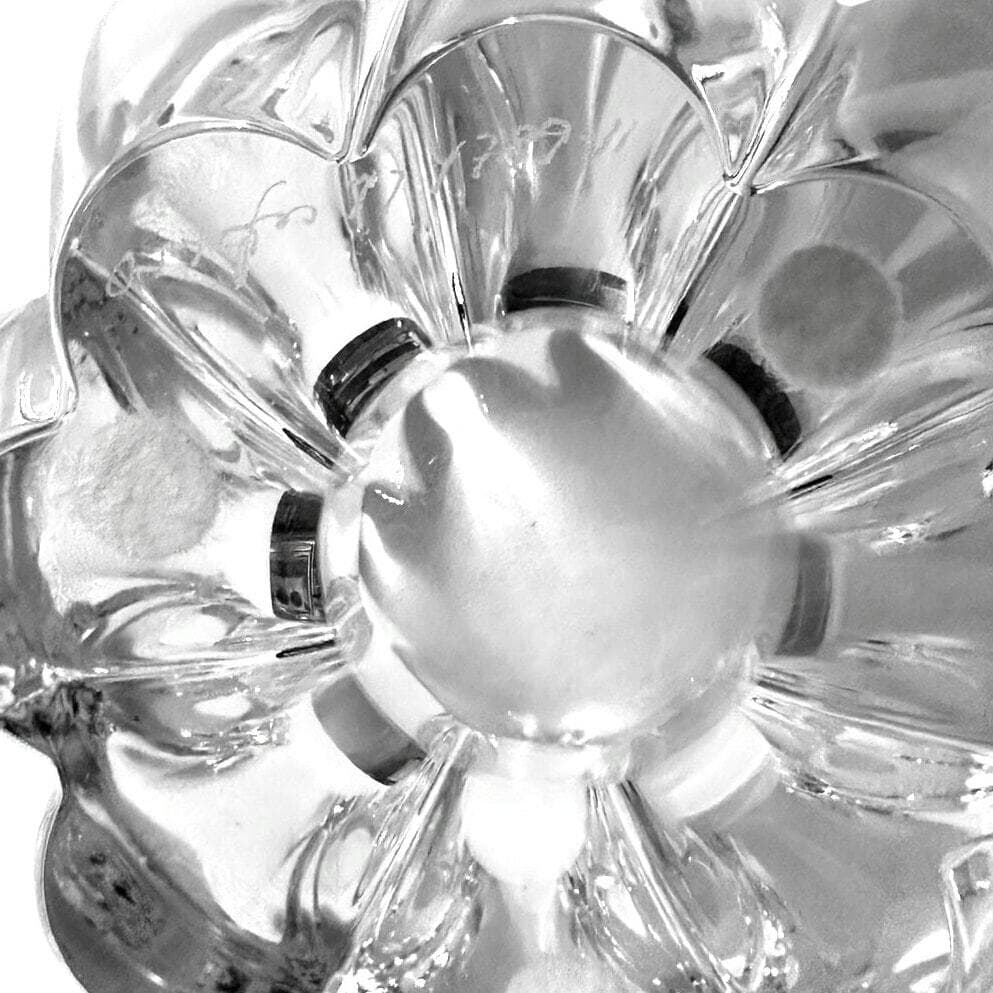 Orrefors Stunning Crystal Signed Mayflower Bowl-Vintage 1970's-5 1/8" Excellent! - Thumbnail 6