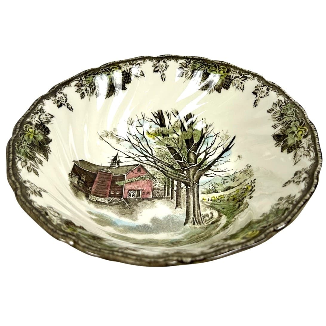 Johnson Bros Friendly Village England Vintage Autumn Mist 8.5" Serving Bowl