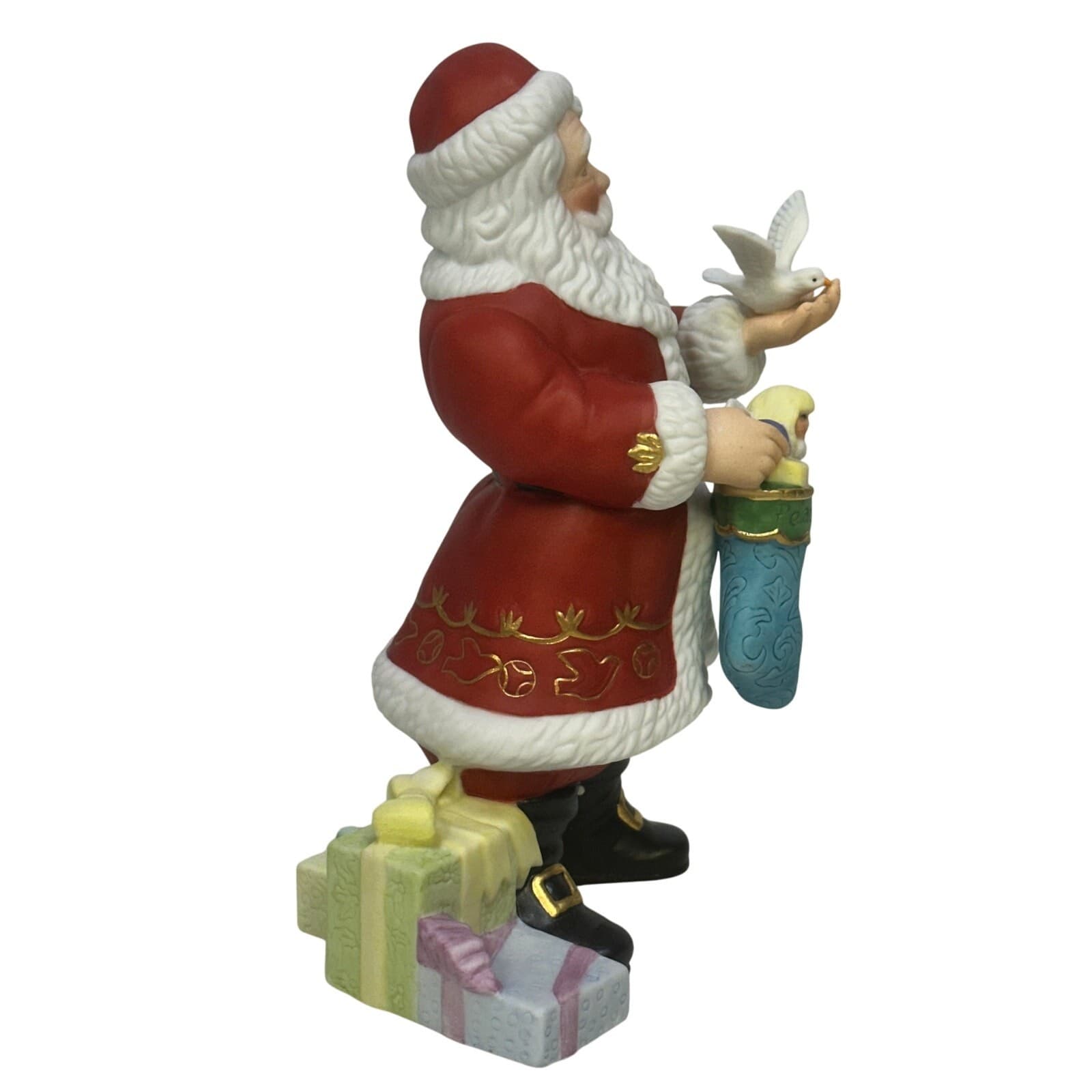 Lenox 2000 Santa Claus, Dove and Christmas Stocking Figurine in Original Box - Thumbnail 3