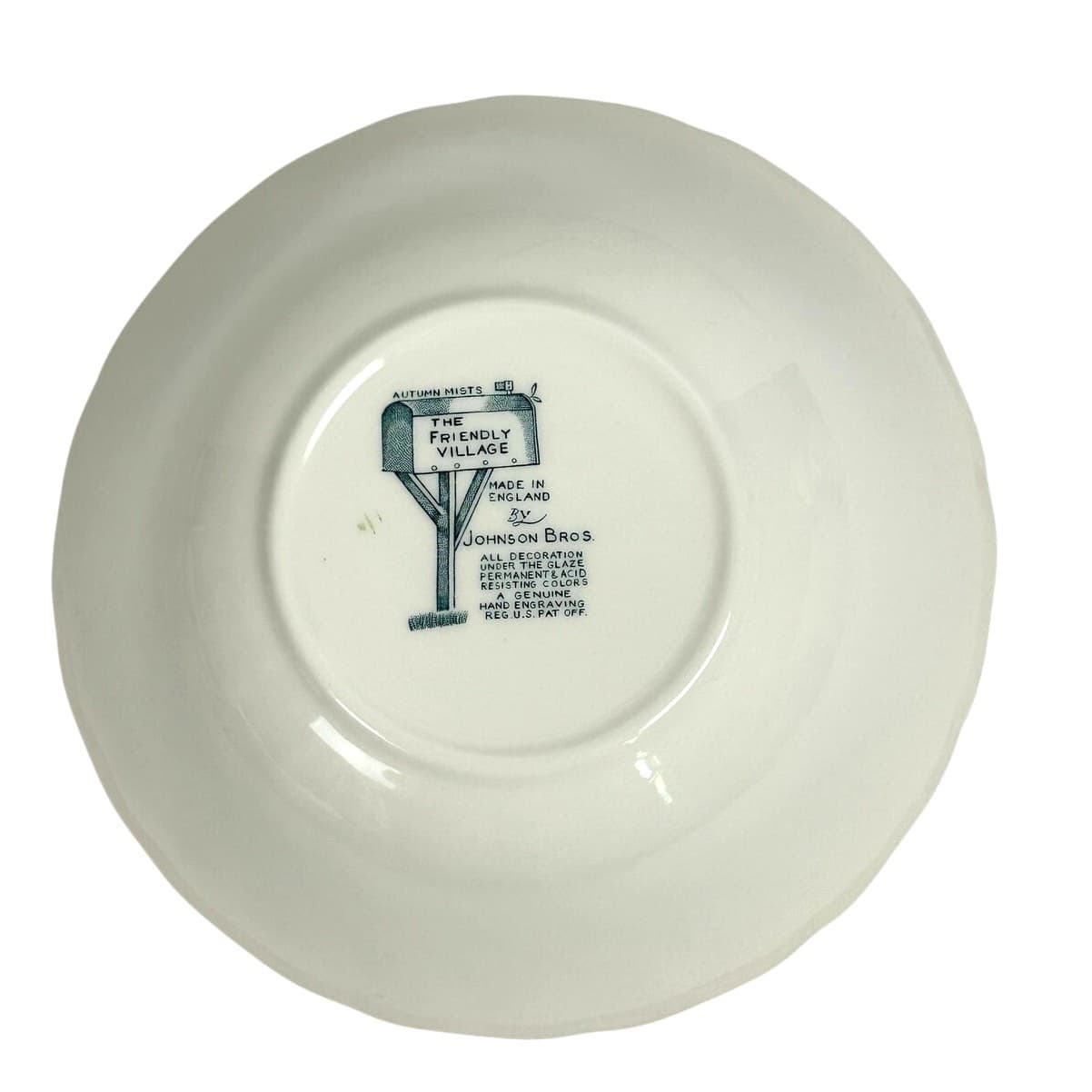 Johnson Bros Friendly Village England Vintage Autumn Mist 8.5" Serving Bowl - Thumbnail 5