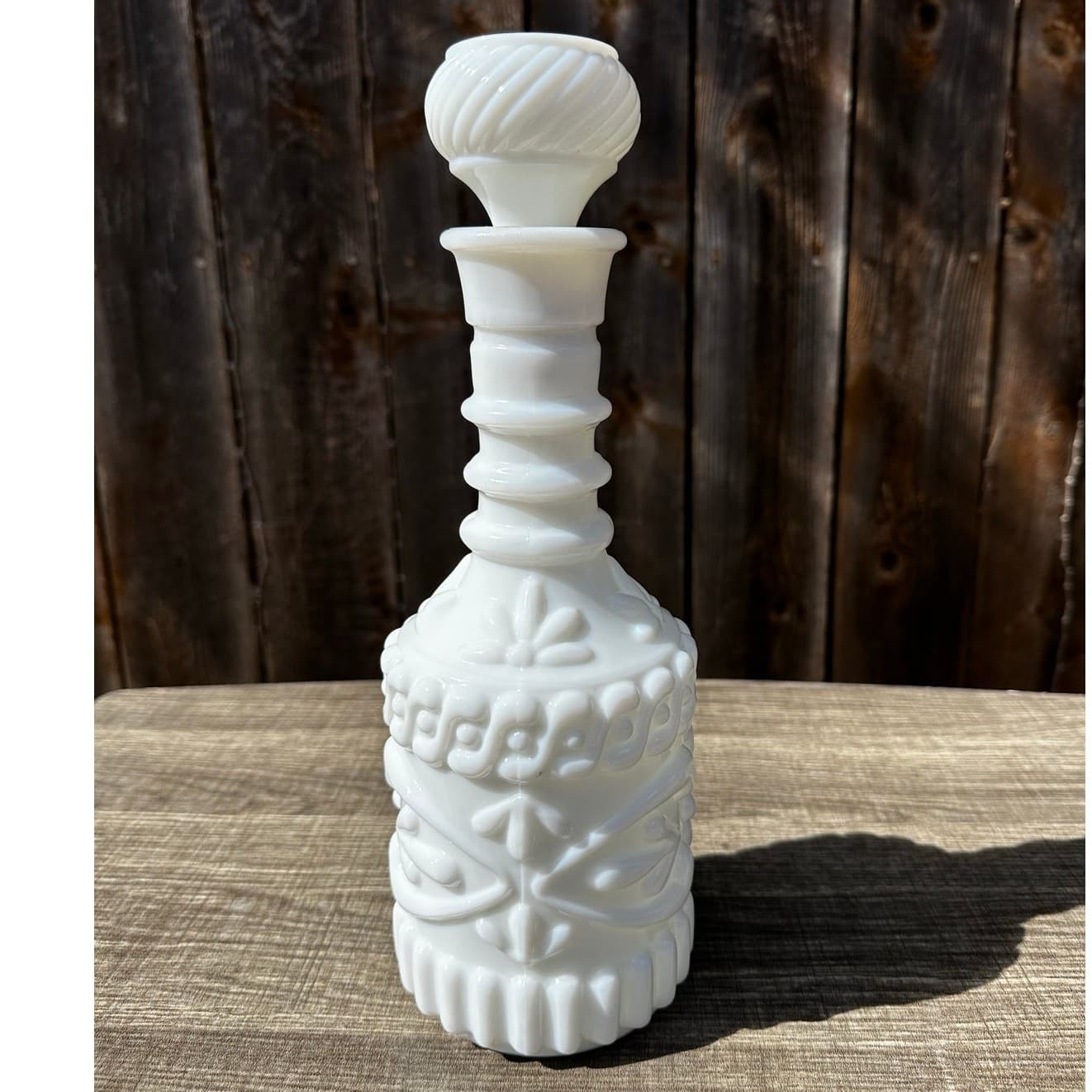 Jim Beam Vintage 1969 Milk Glass Empty Decanter Bottle KY DRB-230 - Thumbnail 4