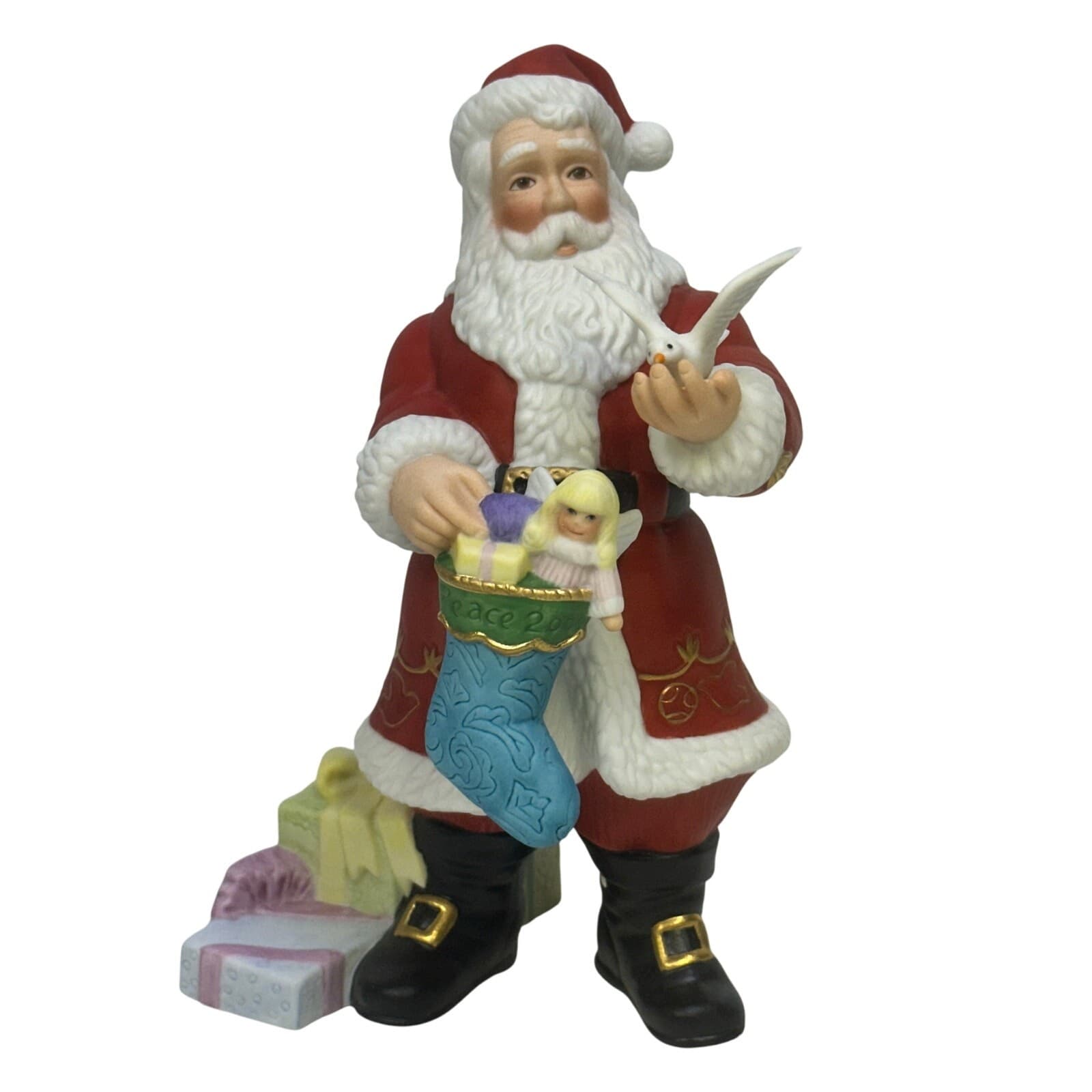 Lenox 2000 Santa Claus, Dove and Christmas Stocking Figurine in Original Box - Thumbnail 2