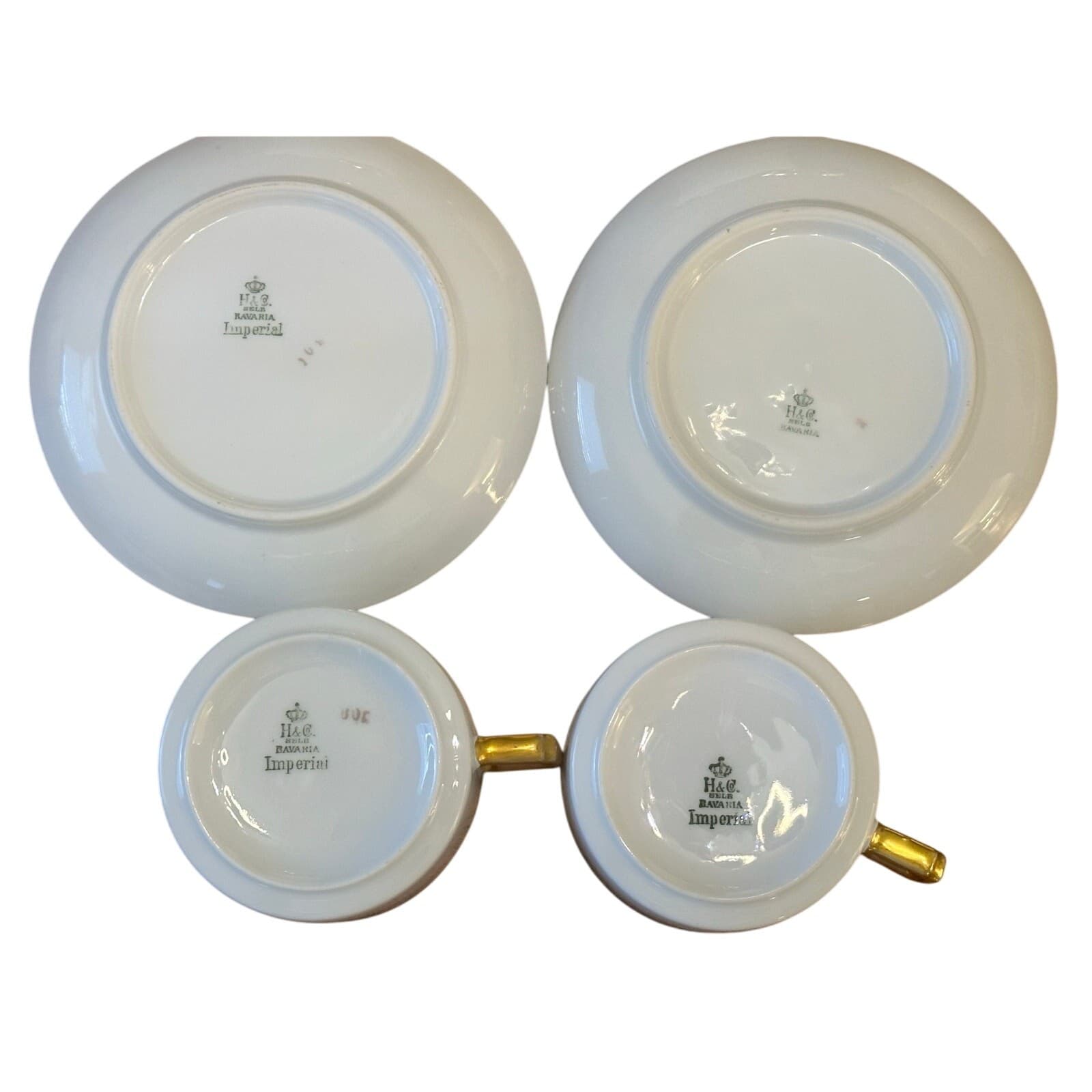 Heinrich & Co Vintage 1930's 'Claridge' Imperial Flat Cup & Saucer-Set of 2 - Thumbnail 3