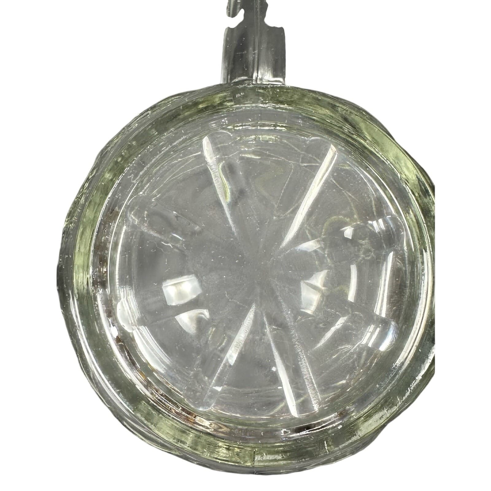 Heavy Clear Glass Diamond Designed 7.75" x 5.75" Water Pitcher Vintage - Thumbnail 7