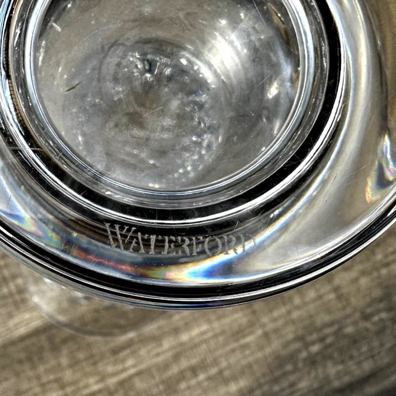 Waterford Crystal Fleurology 'Amy' 9" Tall Footed Vase-Excellent - Thumbnail 5