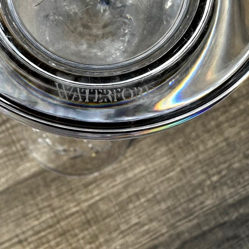 Waterford Crystal Fleurology 'Amy' 9" Tall Footed Vase-Excellent - Thumbnail 7