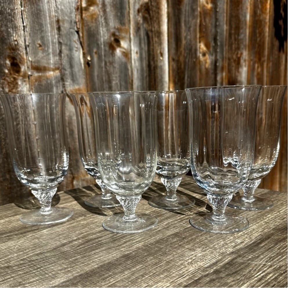 Gorham Crystal Retired 1974-79 Octette Clear Iced Tea Glasses-Excellent-Set of 6