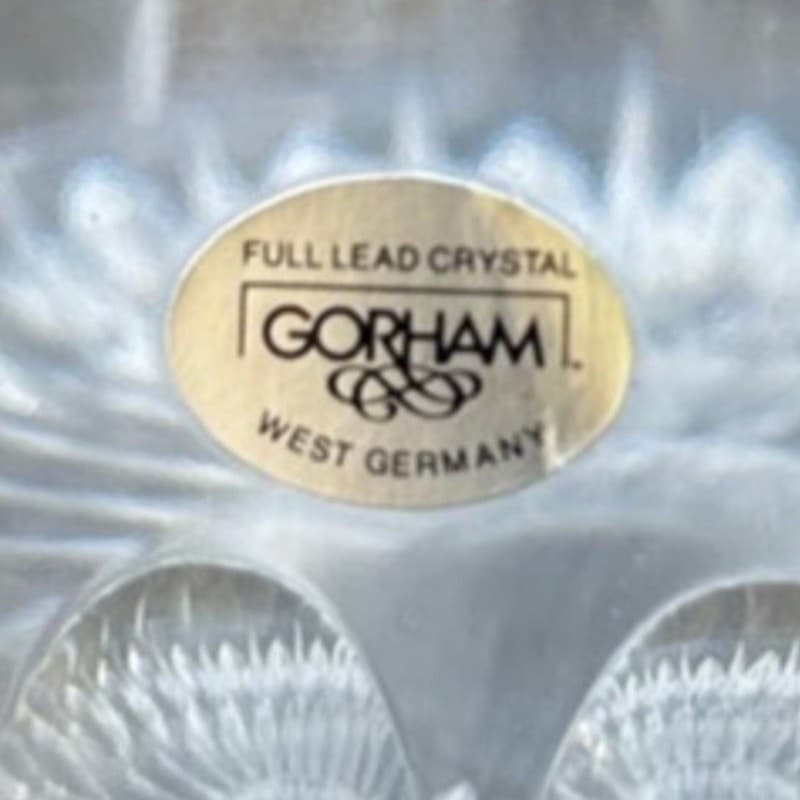 Gorham Althea Collection West Germany Full Lead Crystal 8" Bowl New in Box - Thumbnail 4