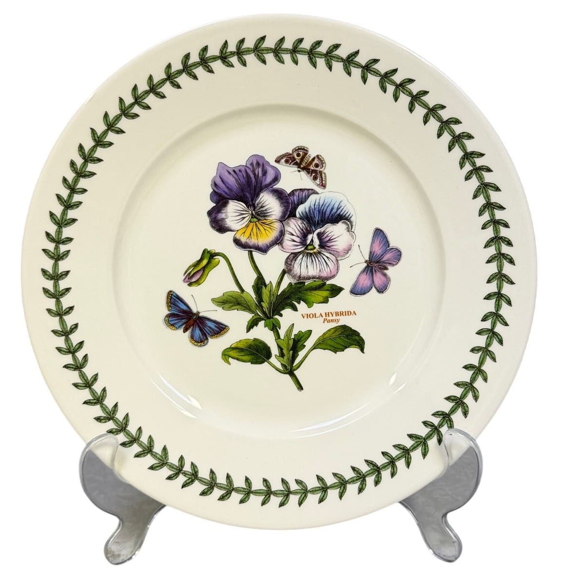 Portmeirion Retired Botanic Garden 9.25" 'Pansy' Luncheon Plate-New with Tag