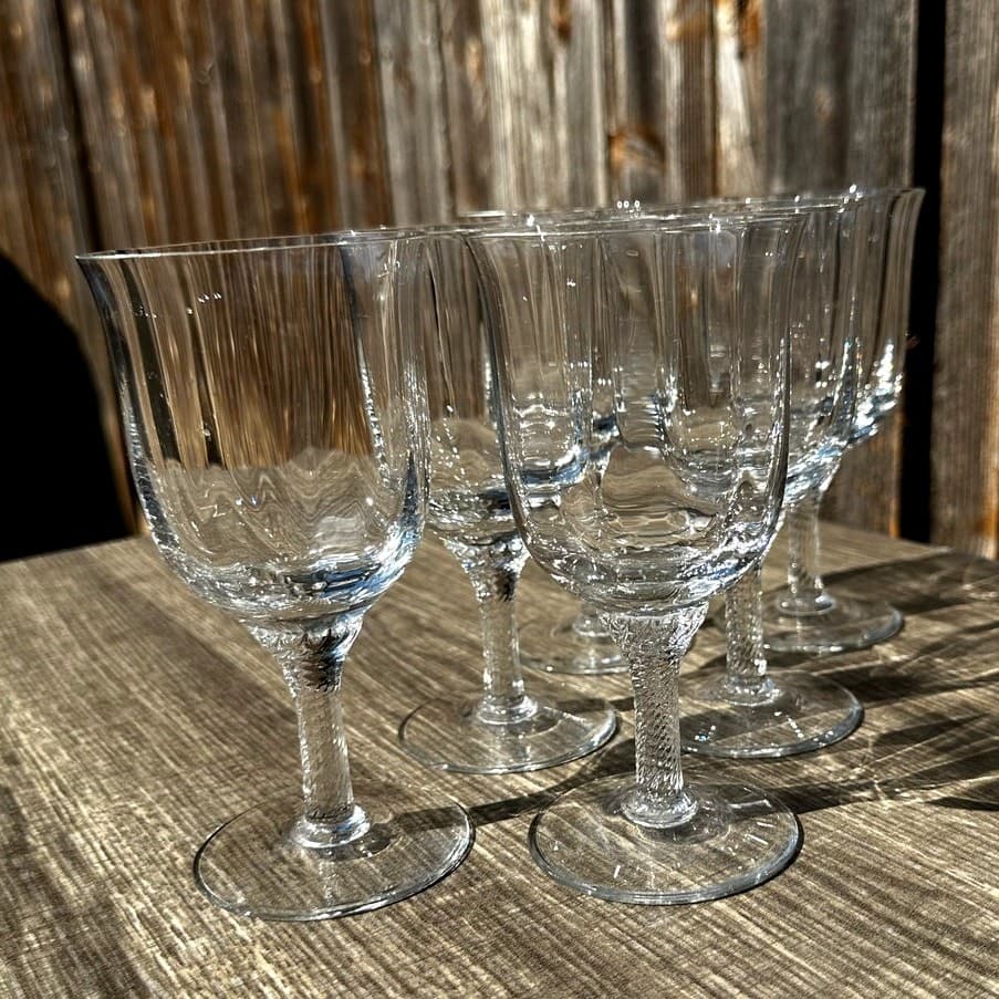Gorham Crystal Retired 1974-1979 'Octette Clear' Wine Glasses-Excellent-Set of 6 - Thumbnail 9