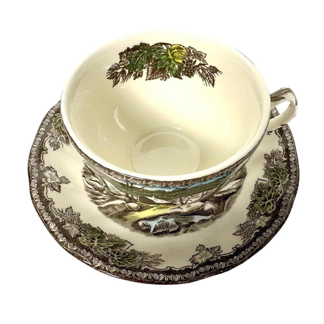 Johnson Bros Friendly Village England Vintage 'The Ice House' Cup & Saucer Set! - Thumbnail 5
