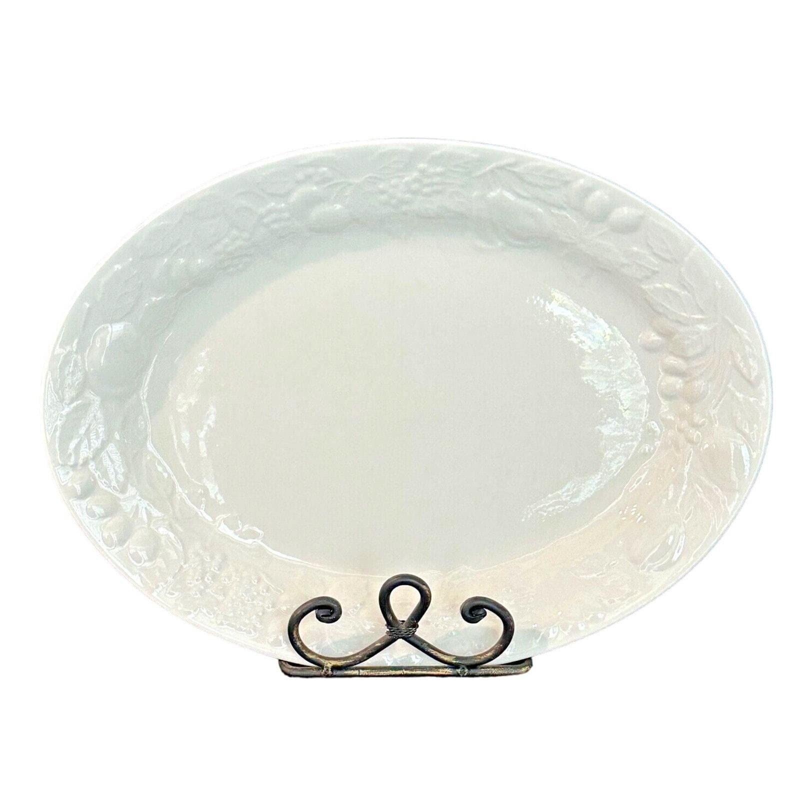 Gibson Embossed Fruit Serving Platter 13"