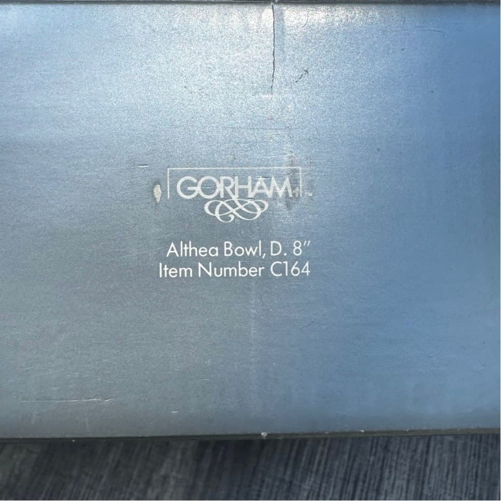 Gorham Althea Collection West Germany Full Lead Crystal 8" Bowl New in Box - Thumbnail 8
