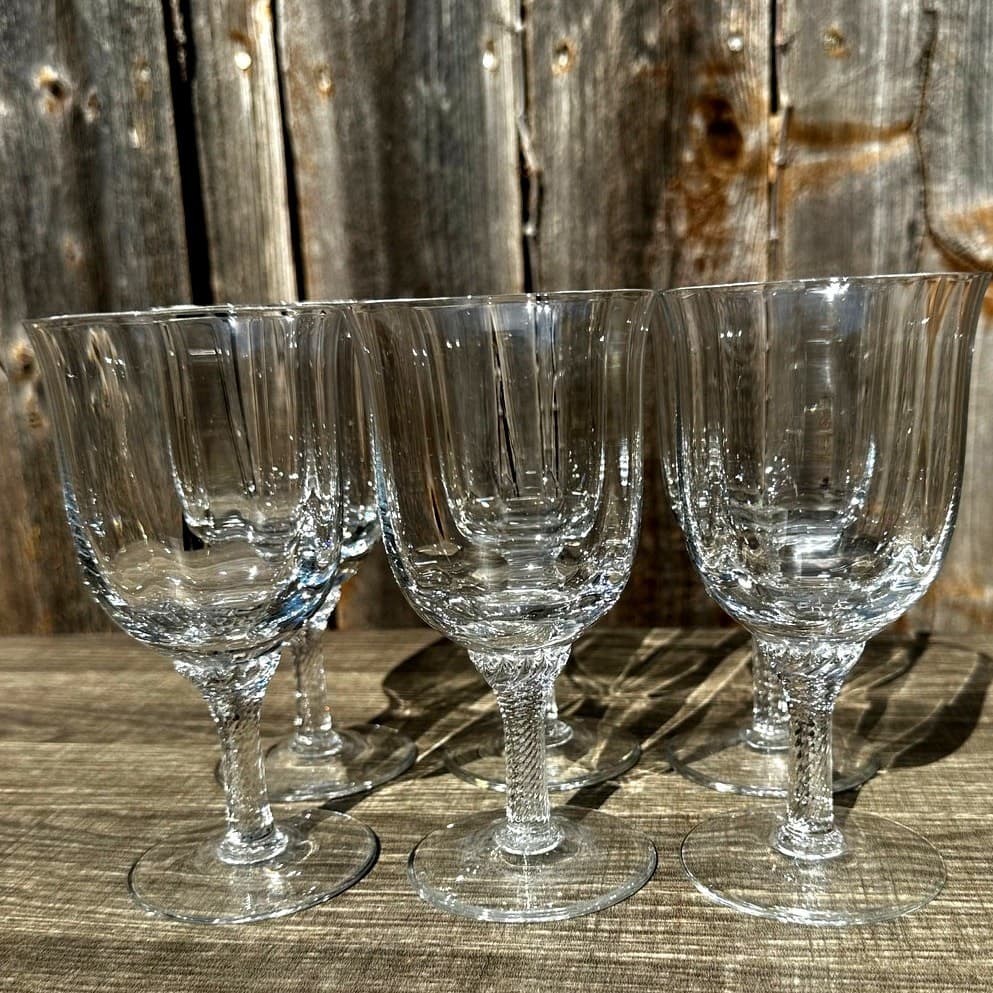 Gorham Crystal Retired 1974-1979 'Octette Clear' Wine Glasses-Excellent-Set of 6 - Thumbnail 5