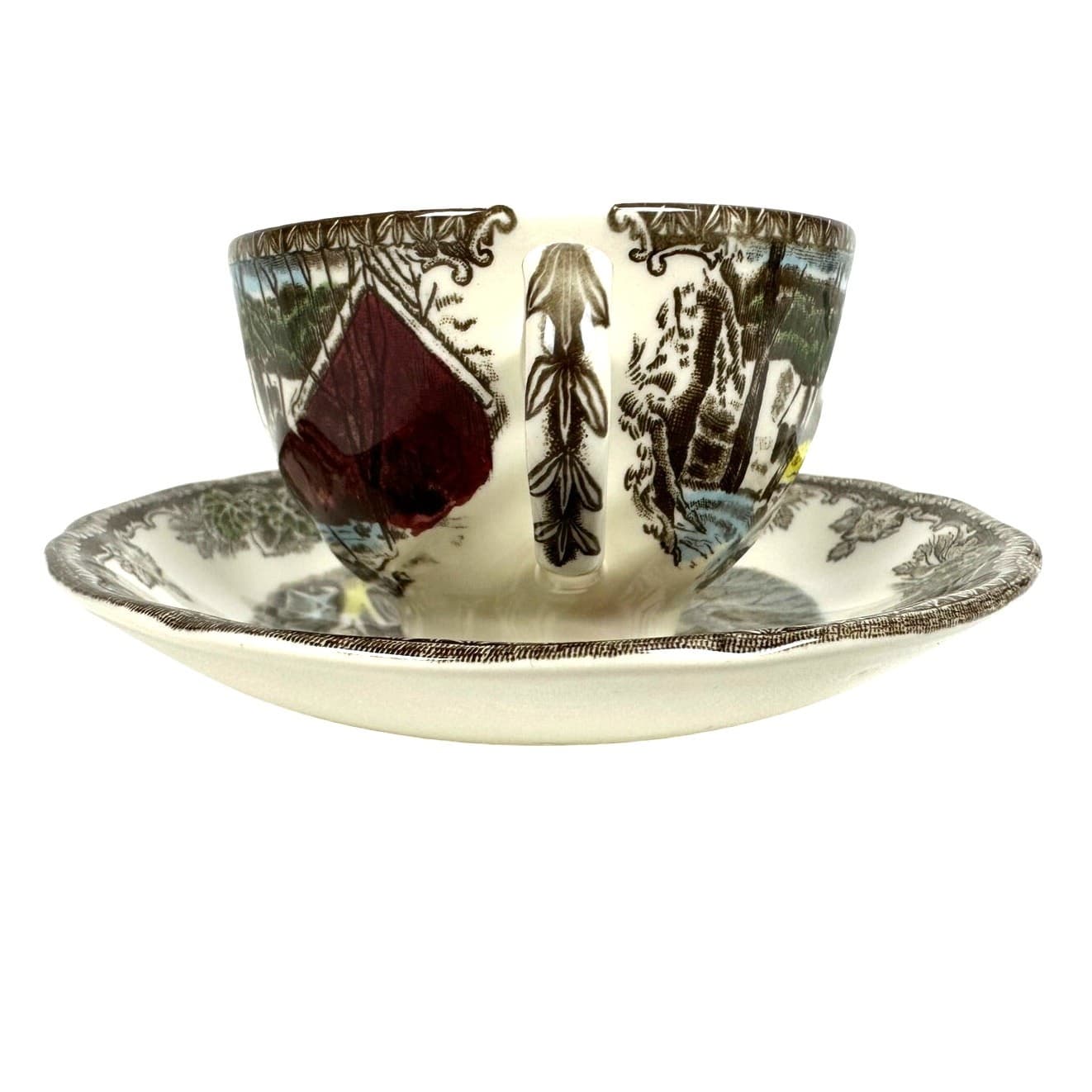 Johnson Bros Friendly Village England Vintage 'The Ice House' Cup & Saucer Set! - Thumbnail 4