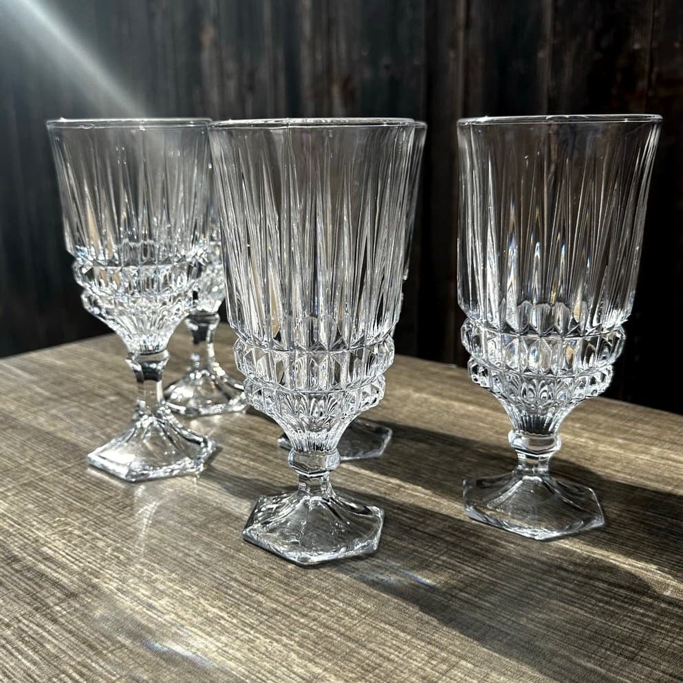 Home Essentials Italy 2007-2013 Trevi 7.5" Cut Crystal Water Goblets-Set(s) of 5 - Thumbnail 7