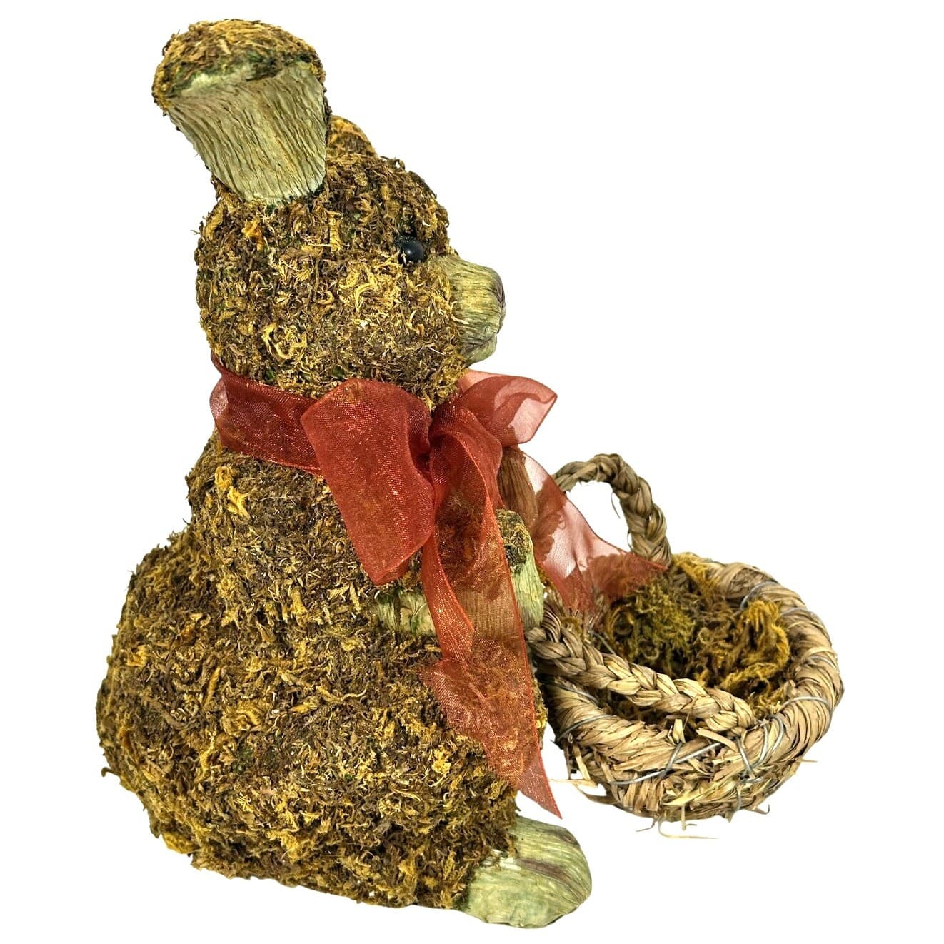 Mossy Brown Easter Bunny w/Basket, 4.5' Easter Egg Garland and Four Easter Eggs! - Thumbnail 5